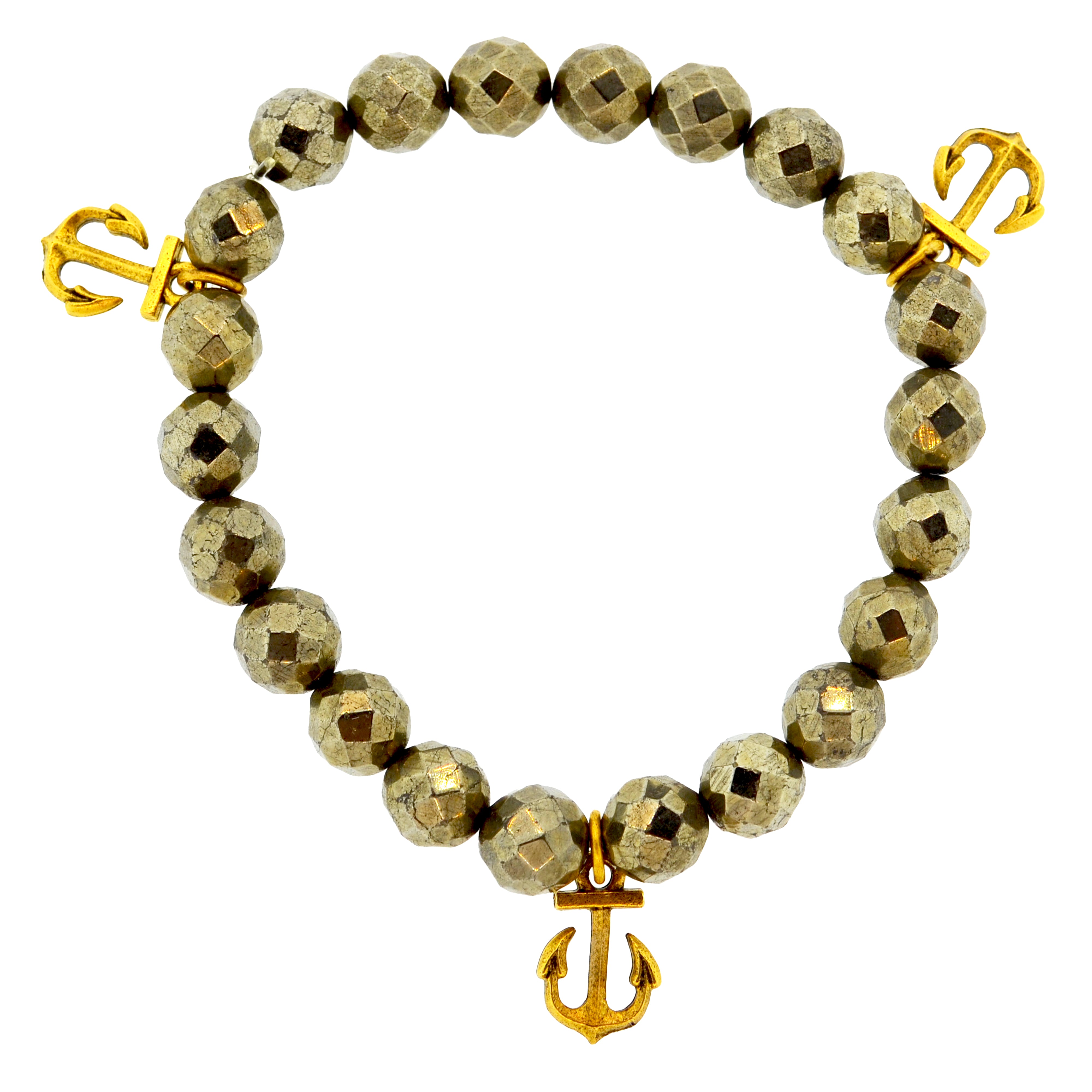 Pyrite Anchor Bracelet