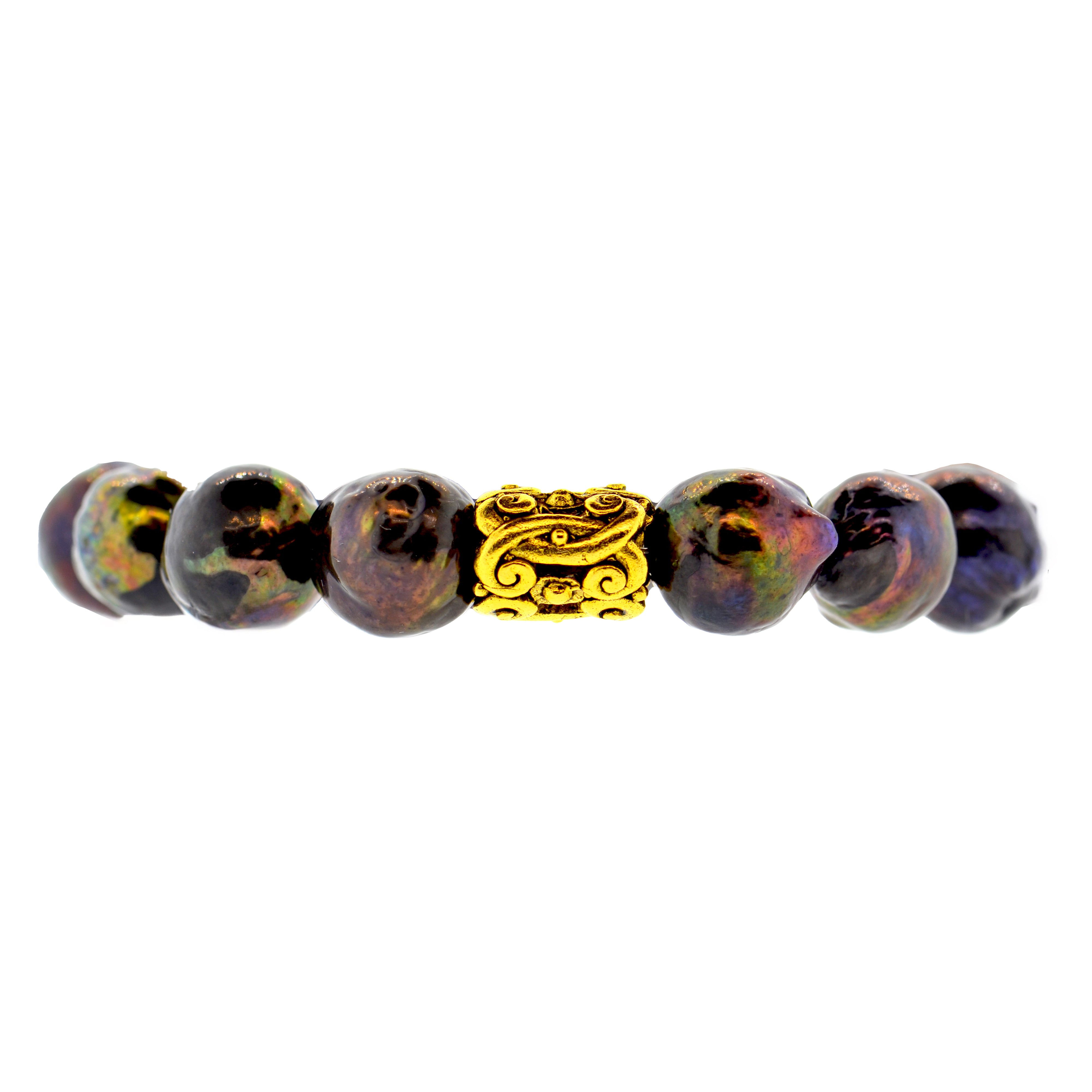 Peacock Baroque Pearl Baroque Scroll Bracelet