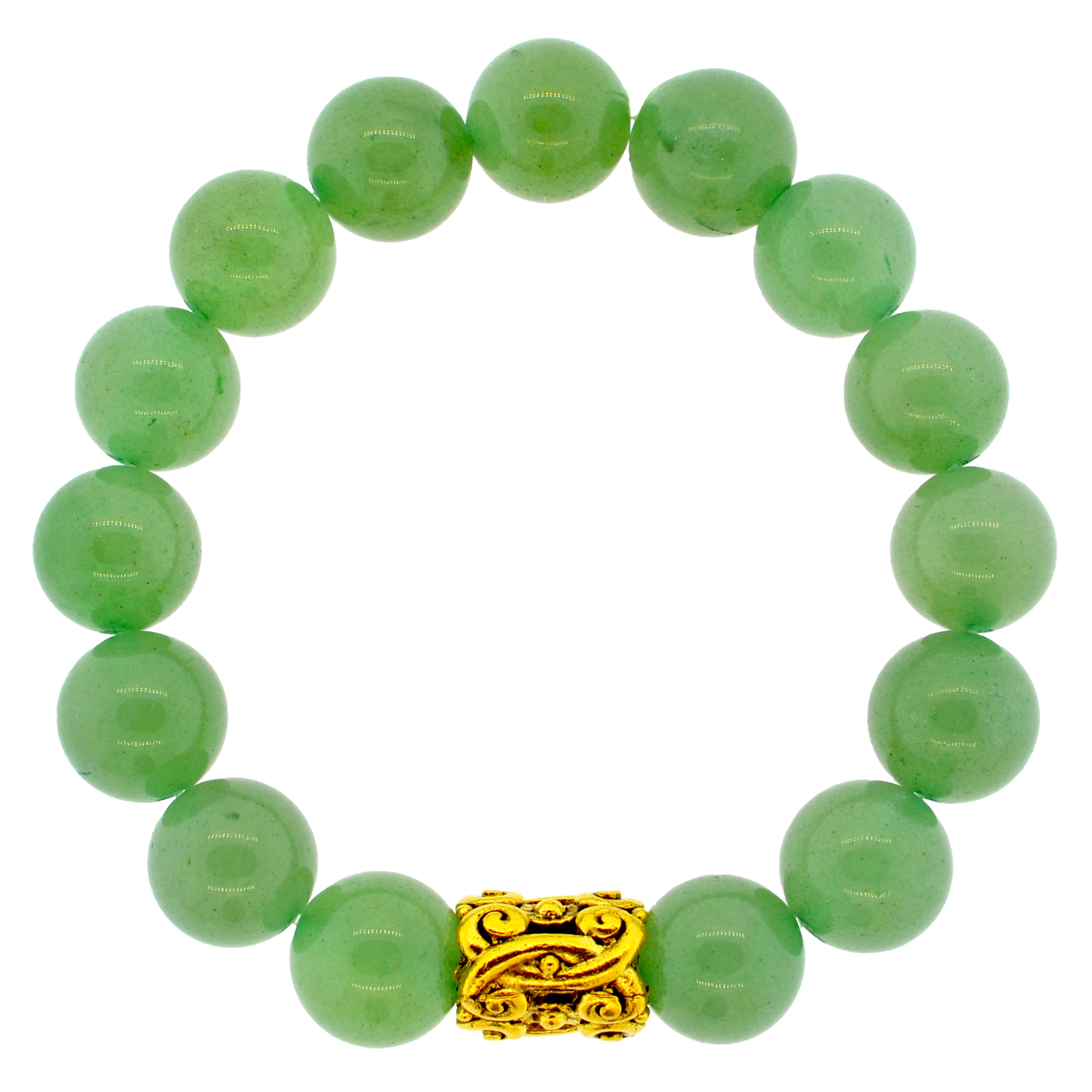Green Aventurine Baroque Scroll Bracelet