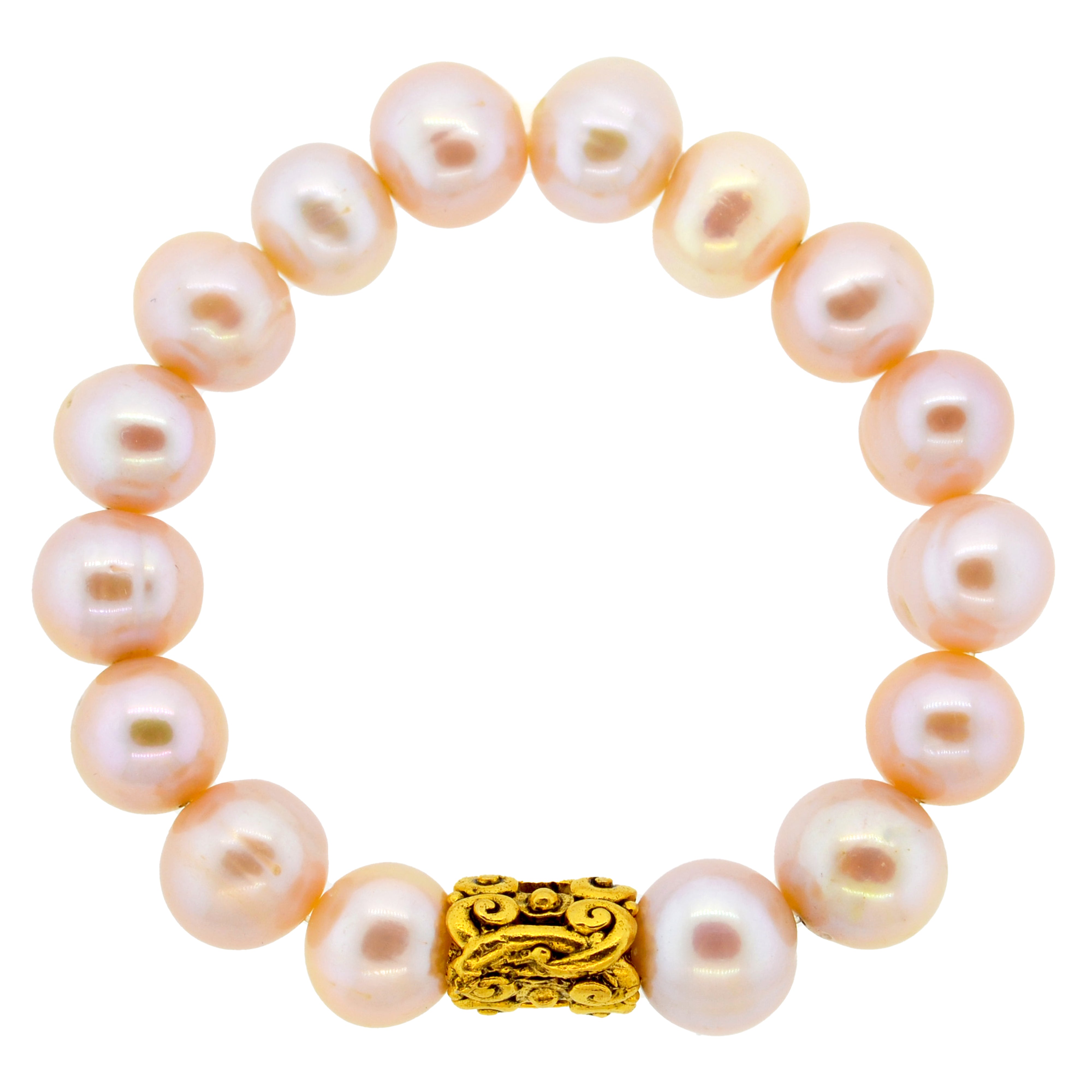 Pink Pearl Baroque Scroll Bracelet