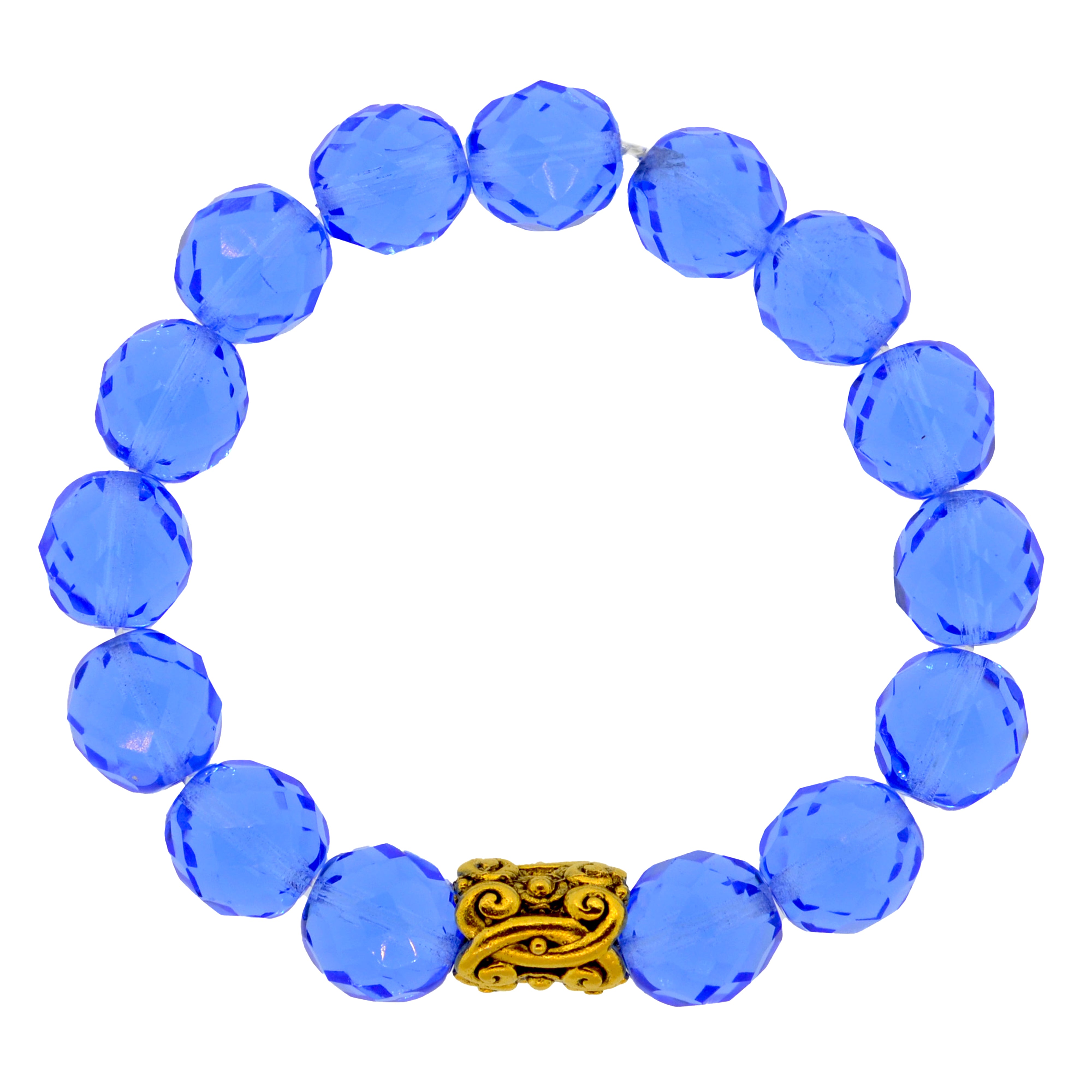 Blue Baroque Scroll Bracelet