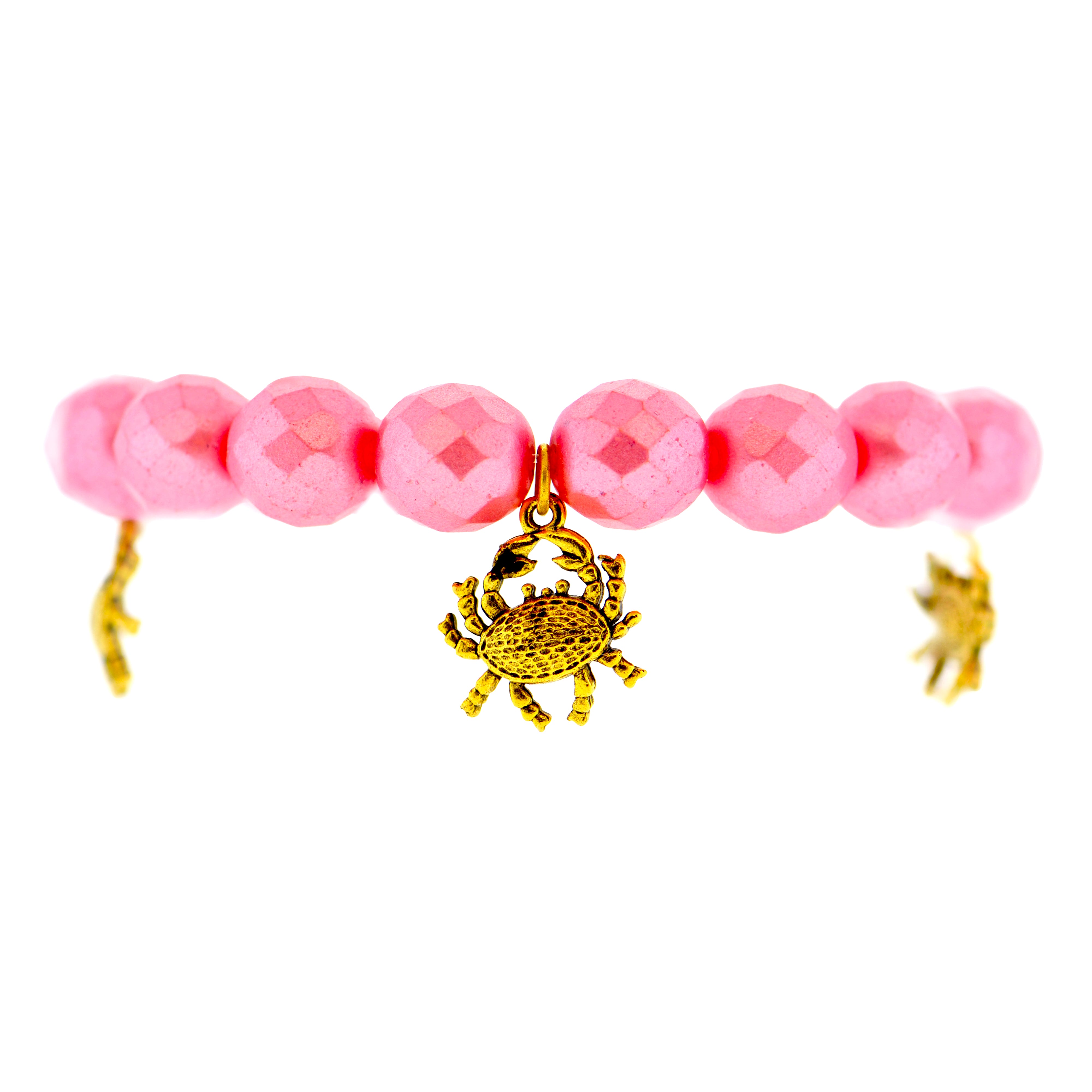 Dusty Rose Crab Bracelet