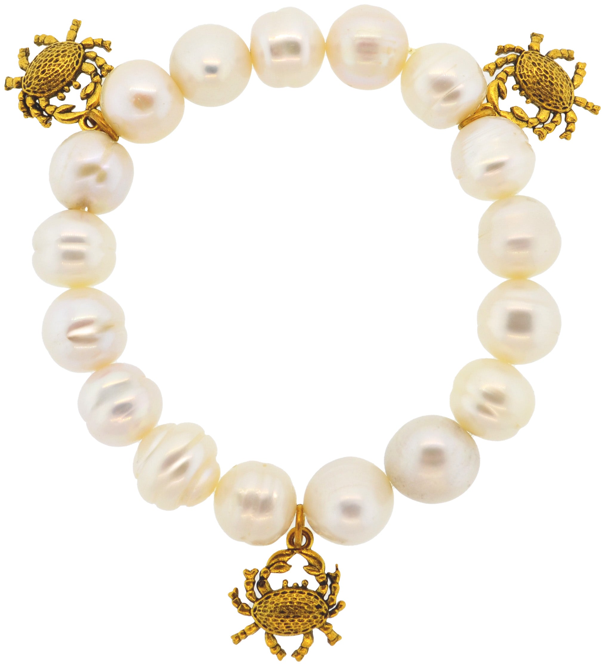 White Pearl Crab Bracelet
