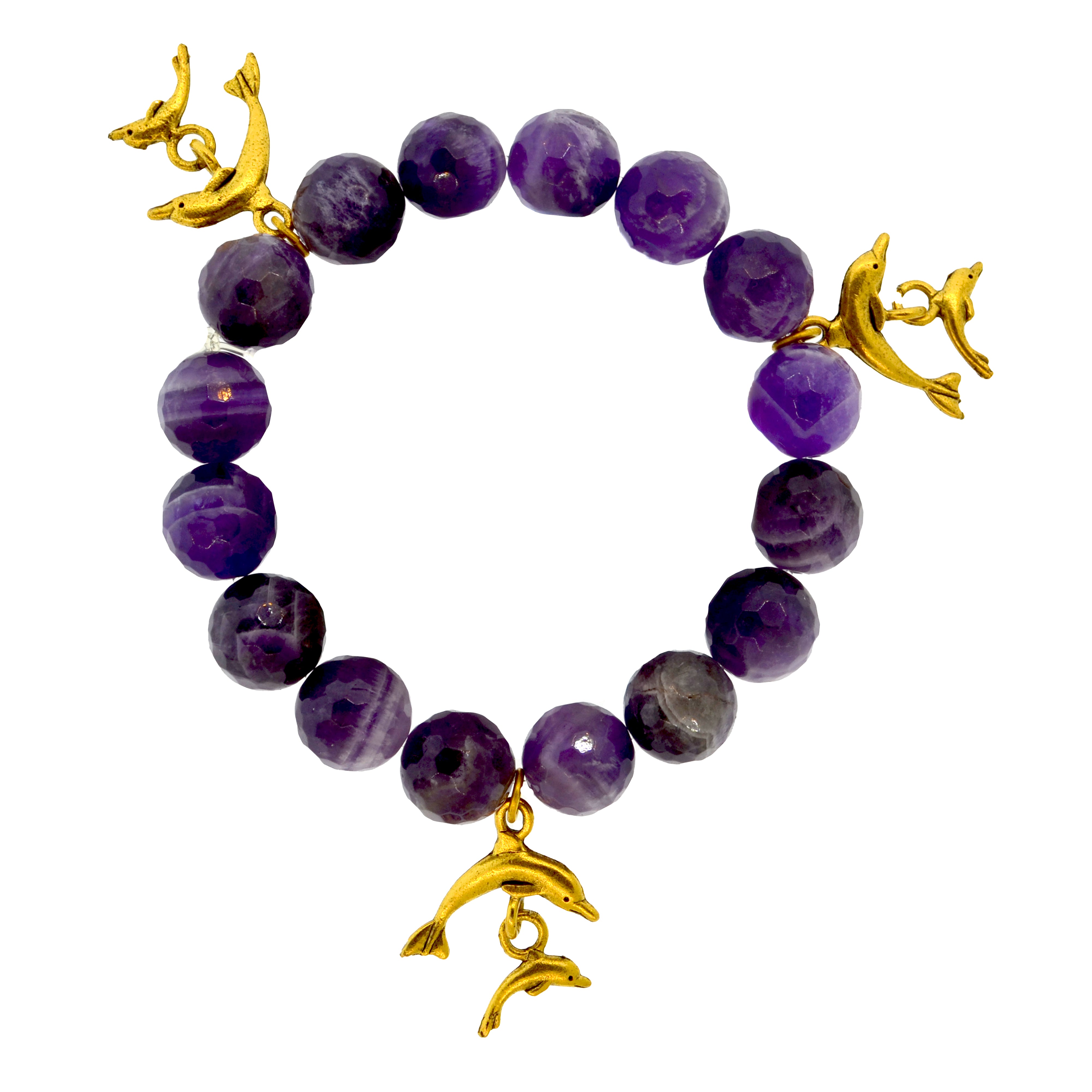 Twilight Amethyst Galapagos Dolphin Bracelet