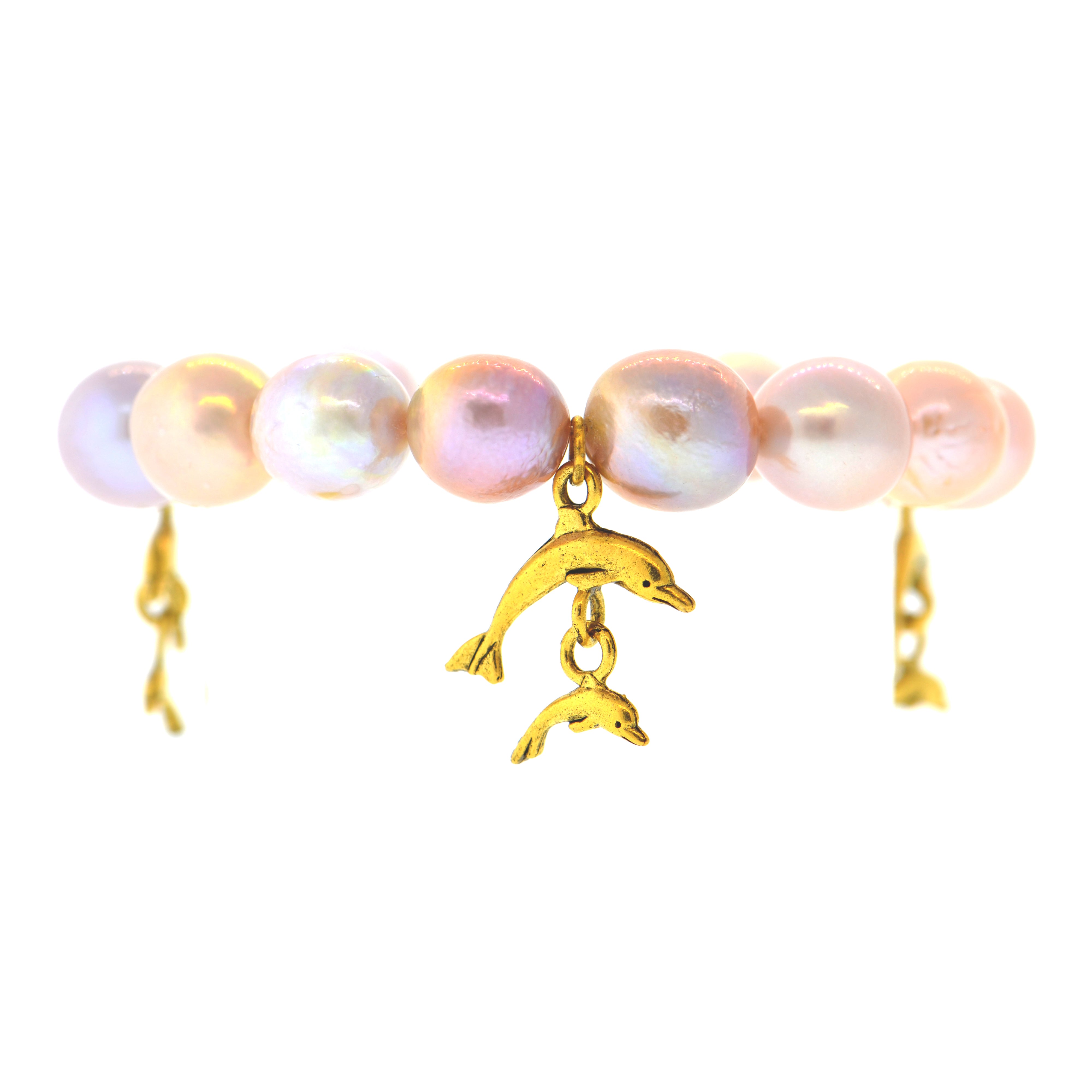 Pink Pearl Galapagos Dolphin Bracelet