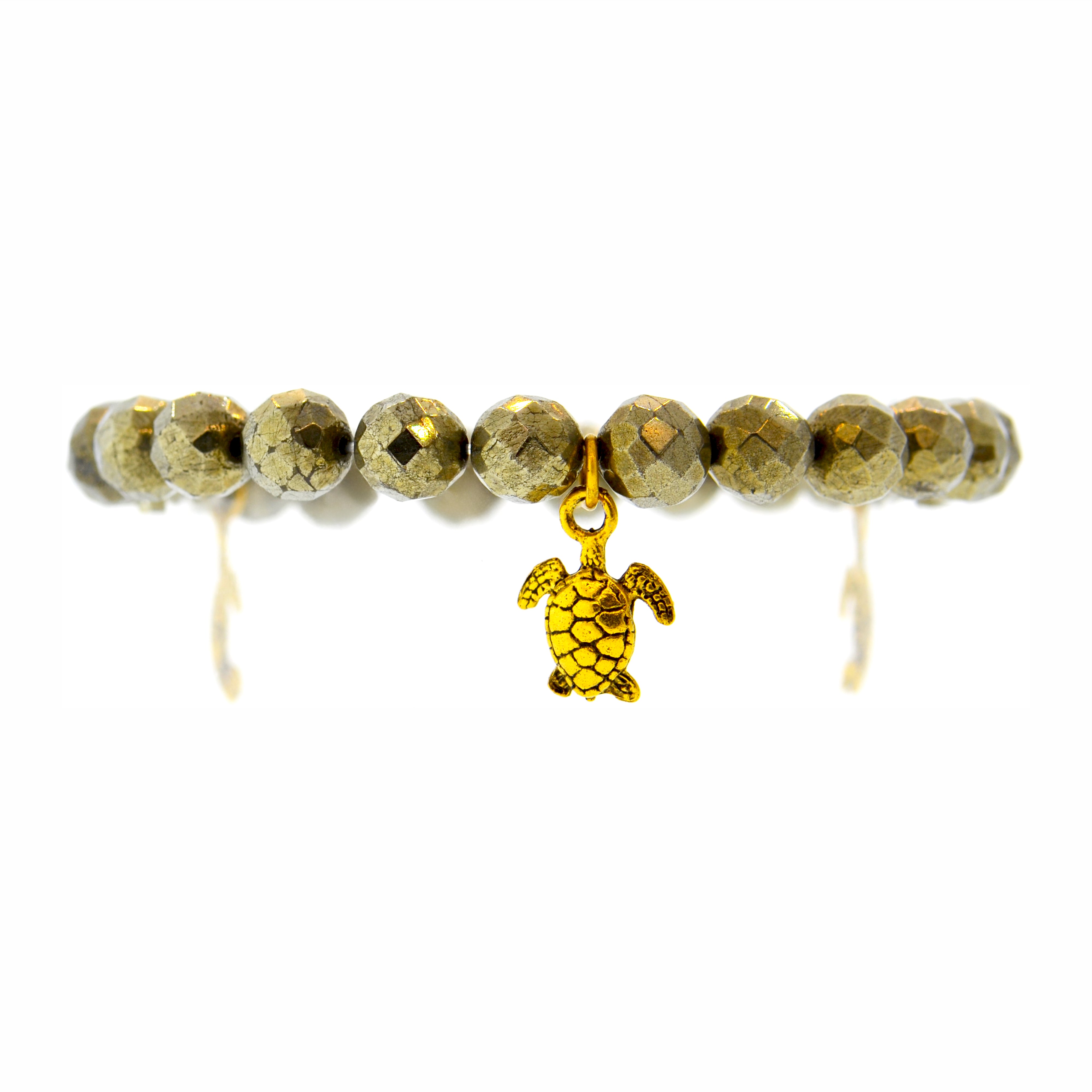 Pyrite Galapagos Turtle Bracelet