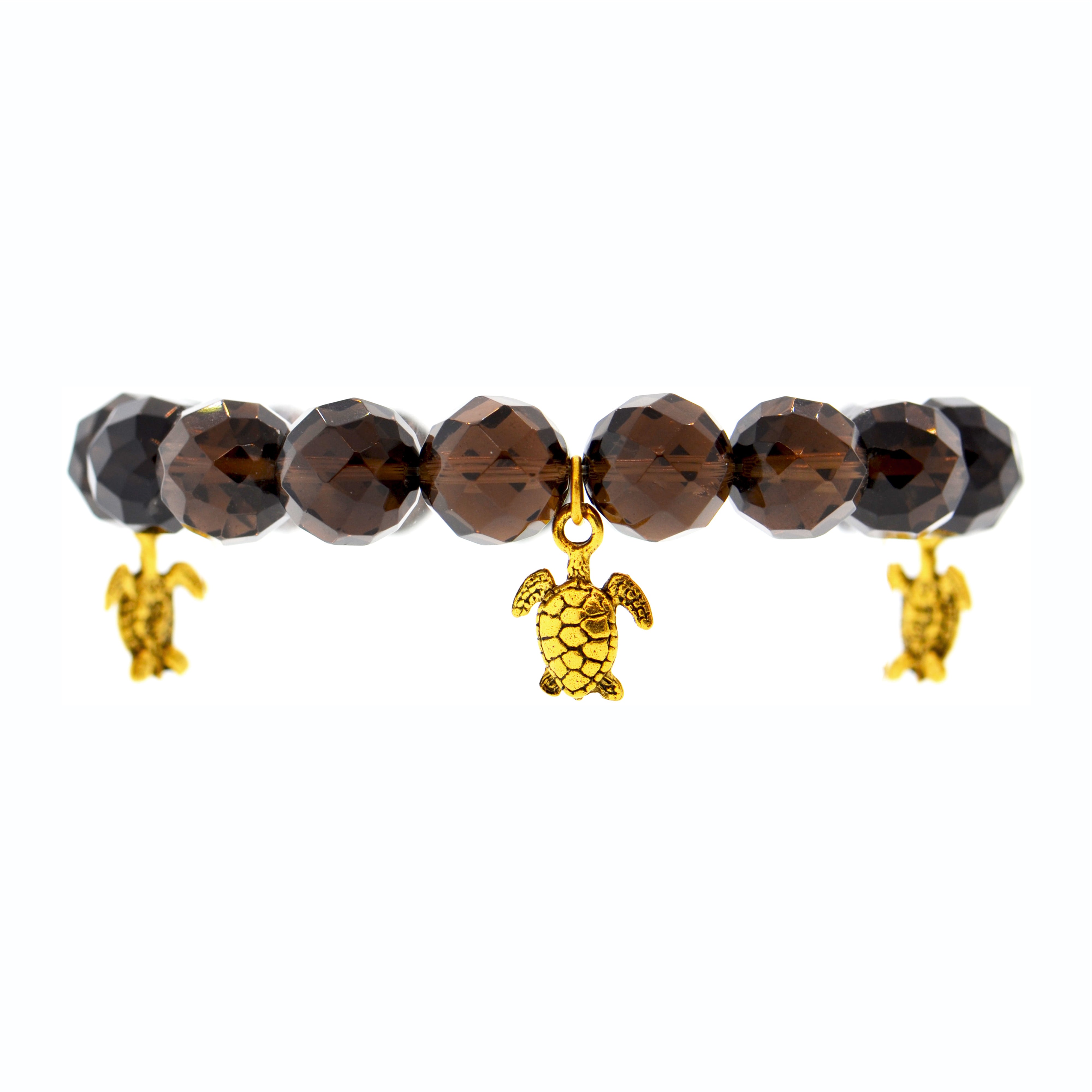 Smokey Quatrz Galapagos Turtle Bracelet