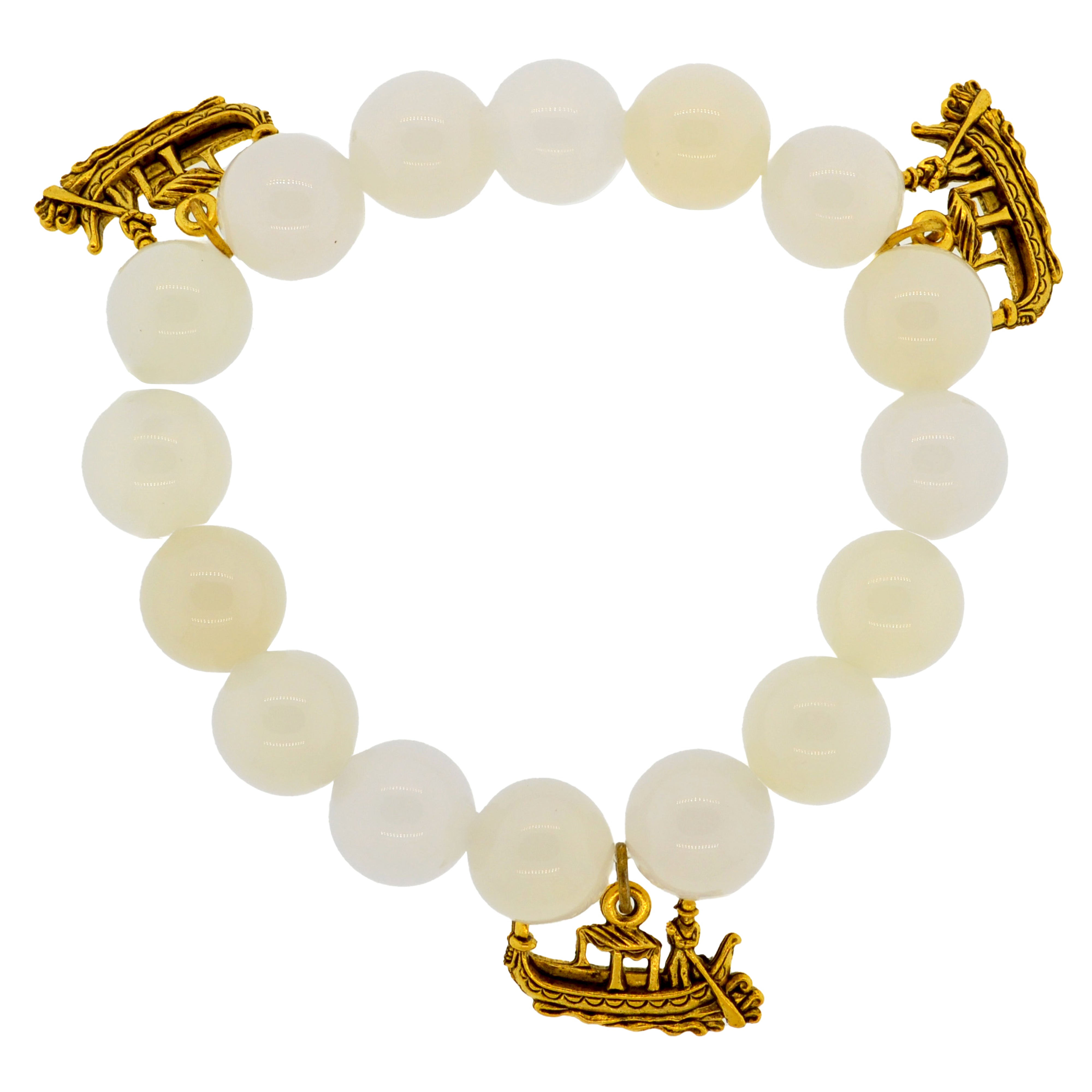 White Agate Gondola Bracelet