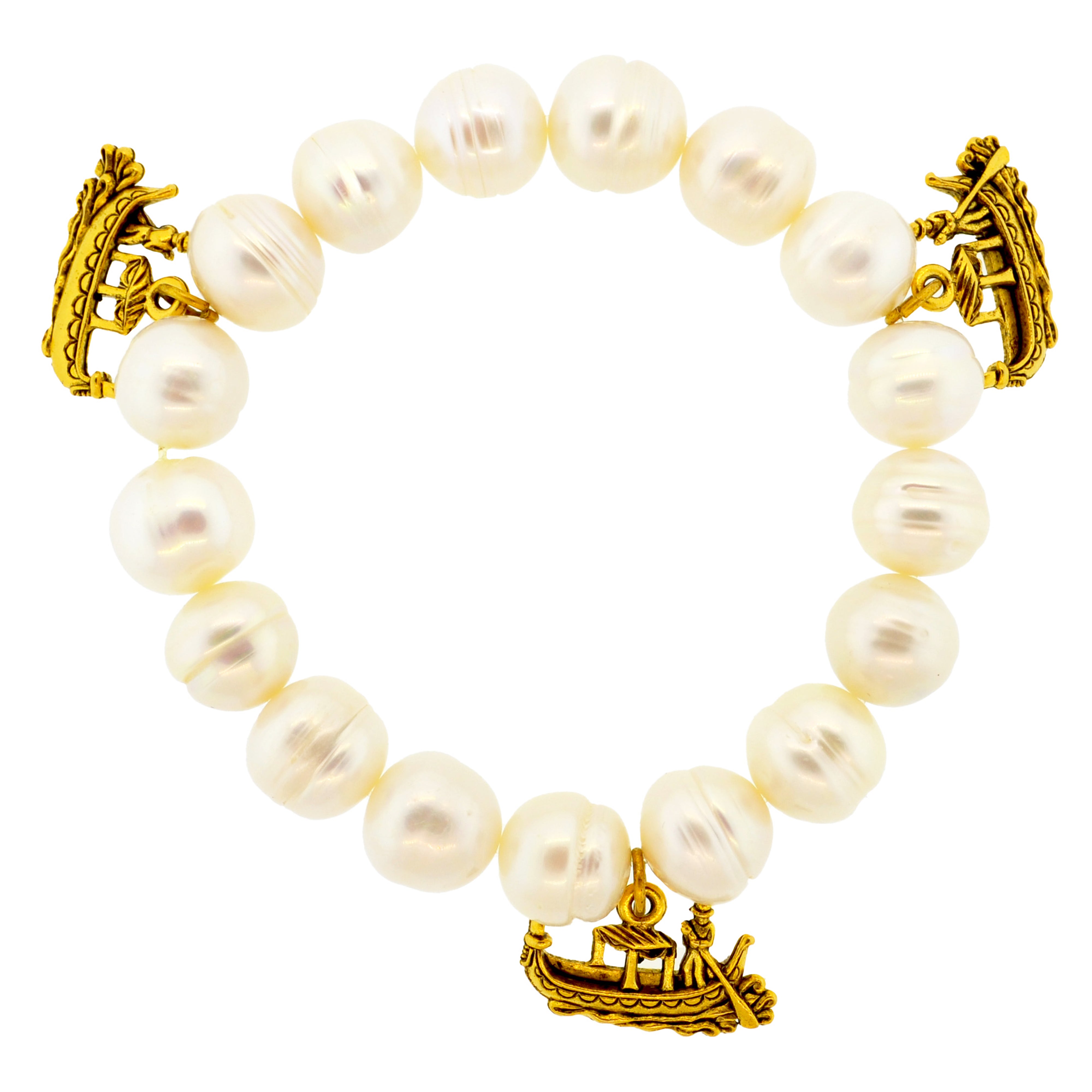 White Pearl Gondola Bracelet