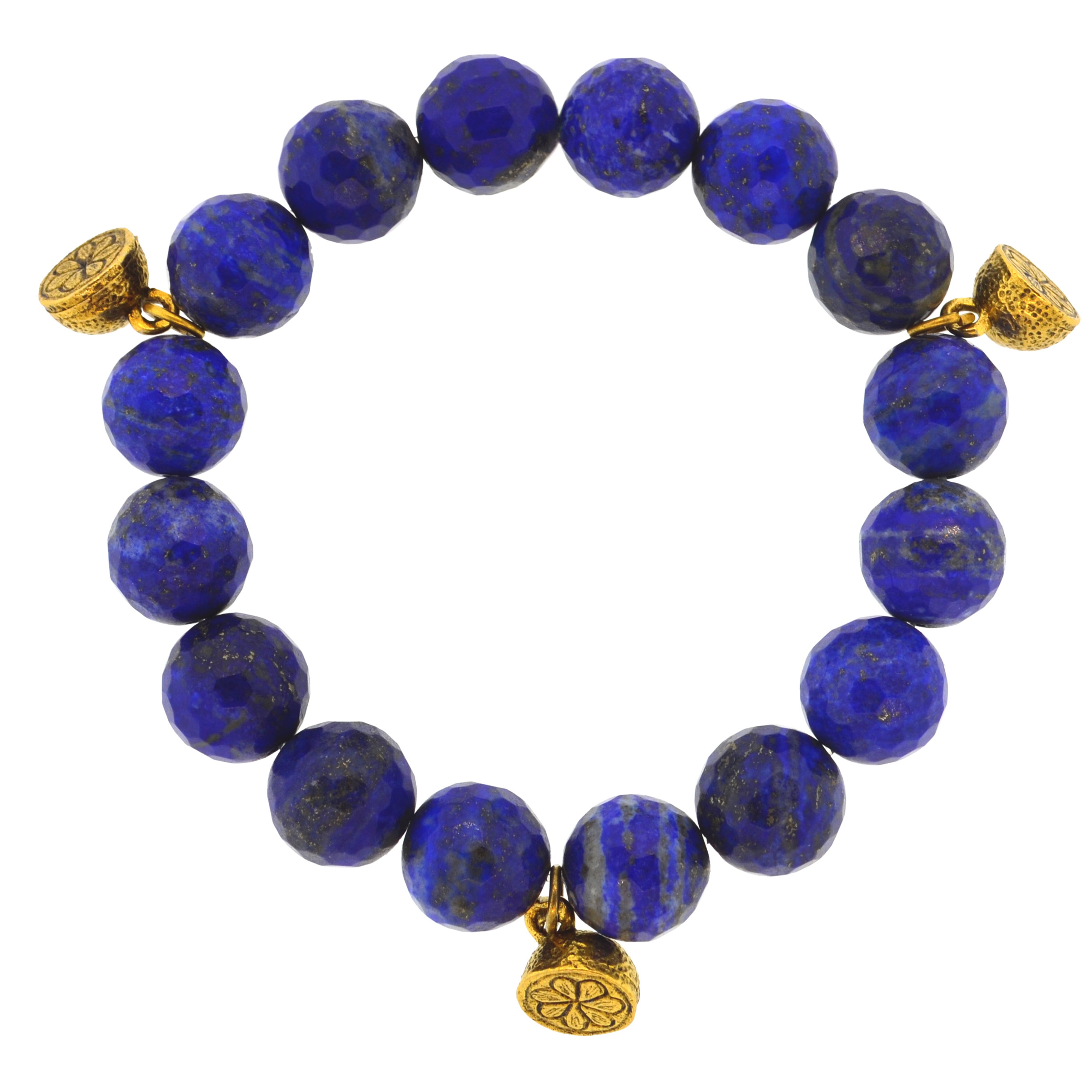 Lapis Half Lemon Capri Bracelet