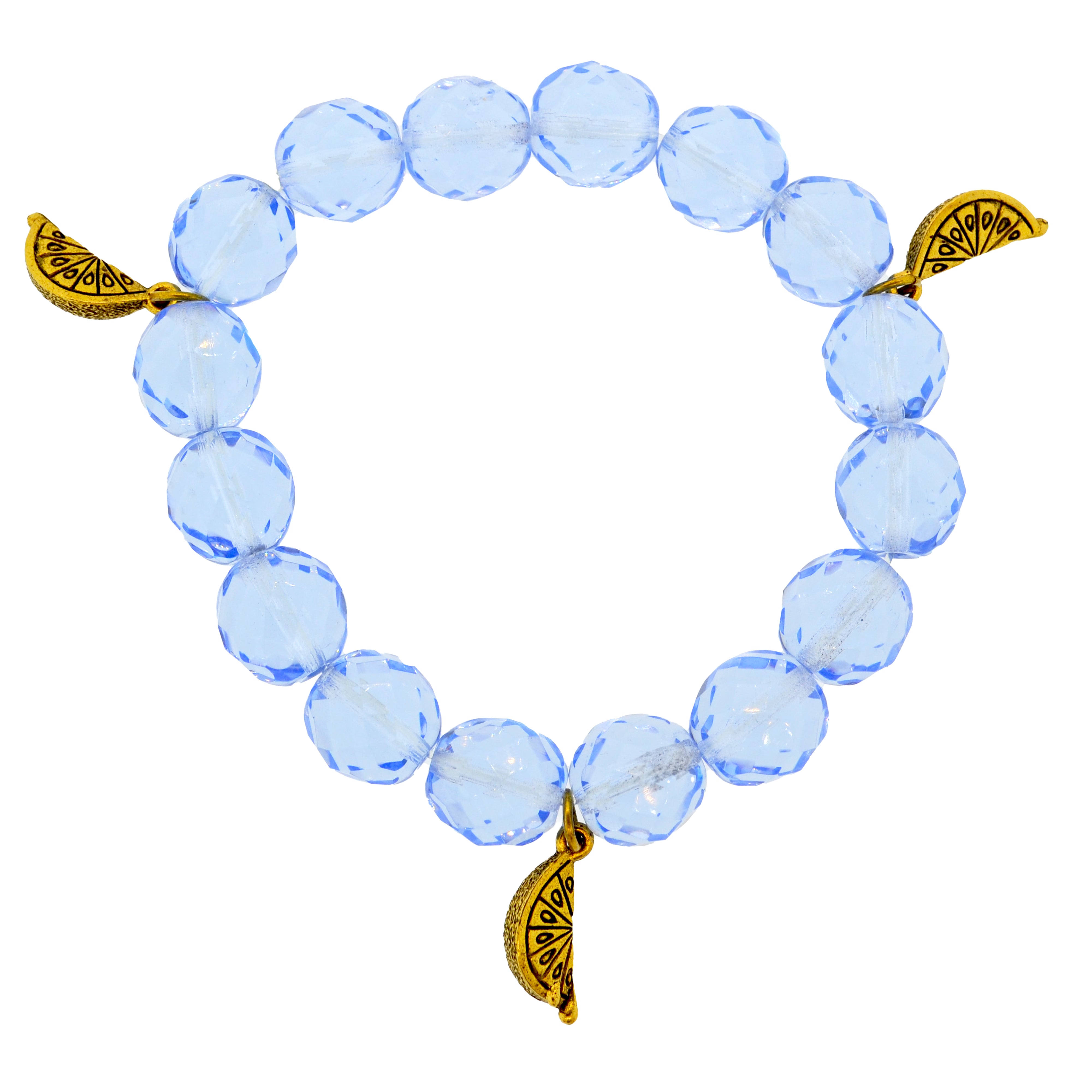 Sky Blue Lemon Slice Capri Bracelet