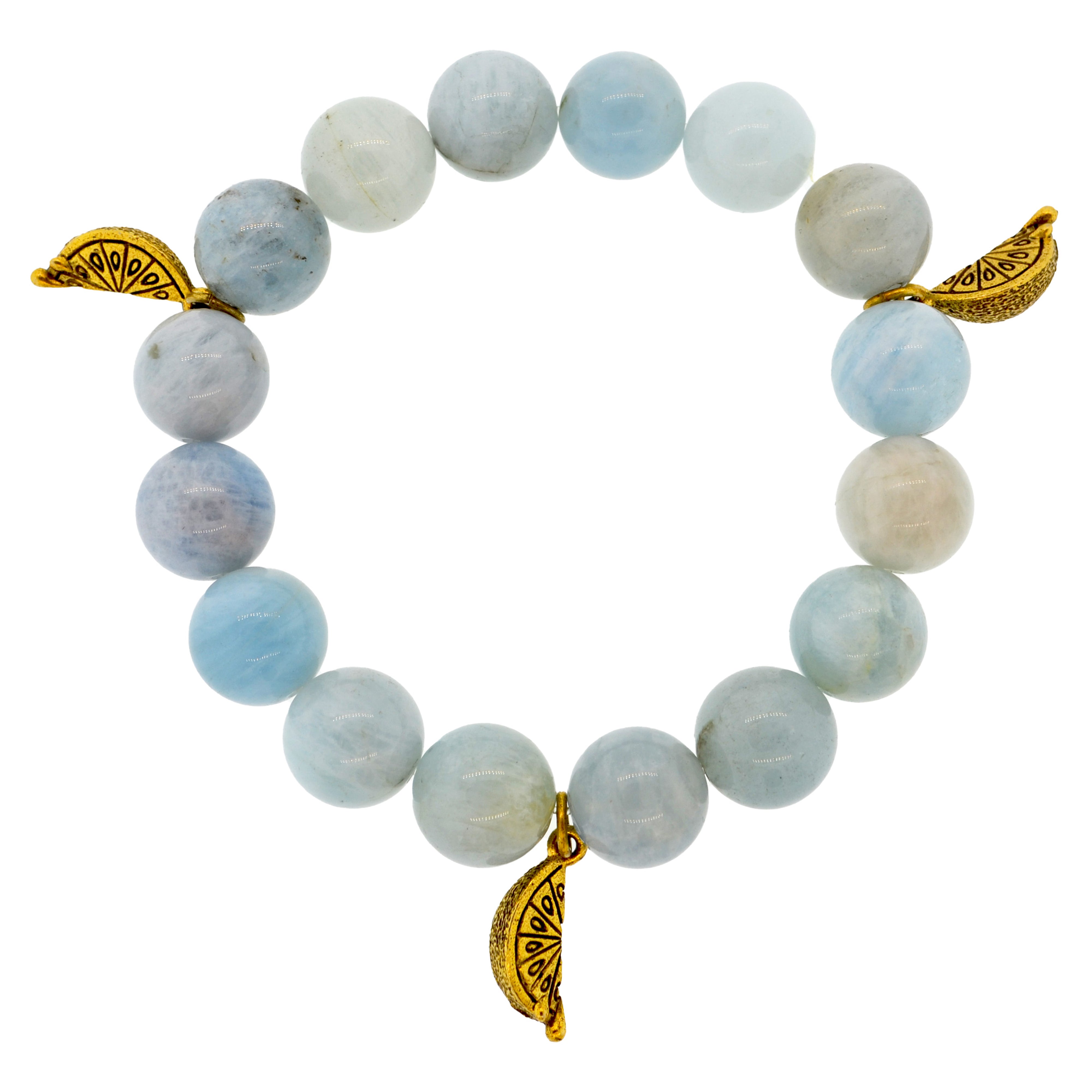 Aquamarine Lemon Slice Capri Bracelet