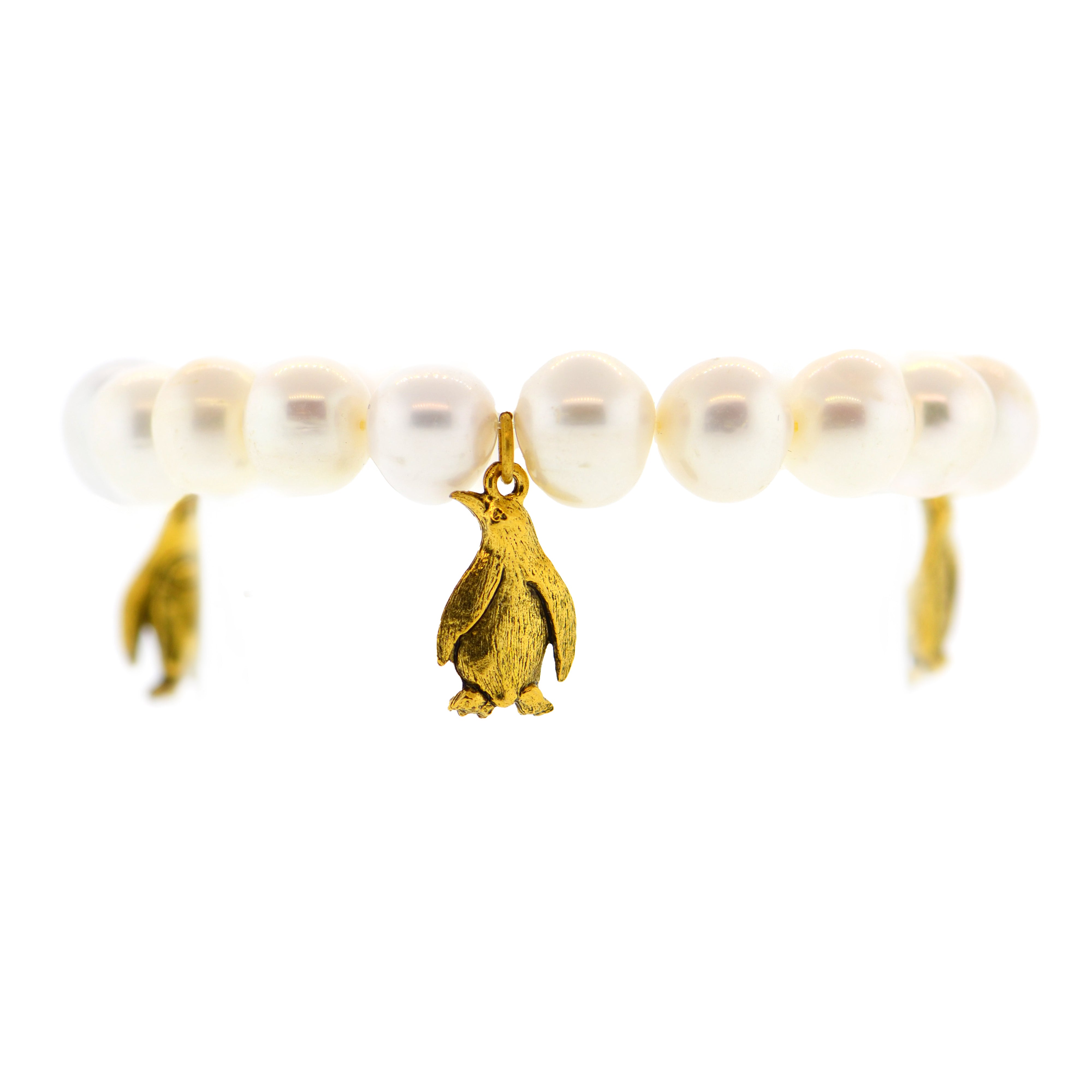 White Pearl Penguin Bracelet