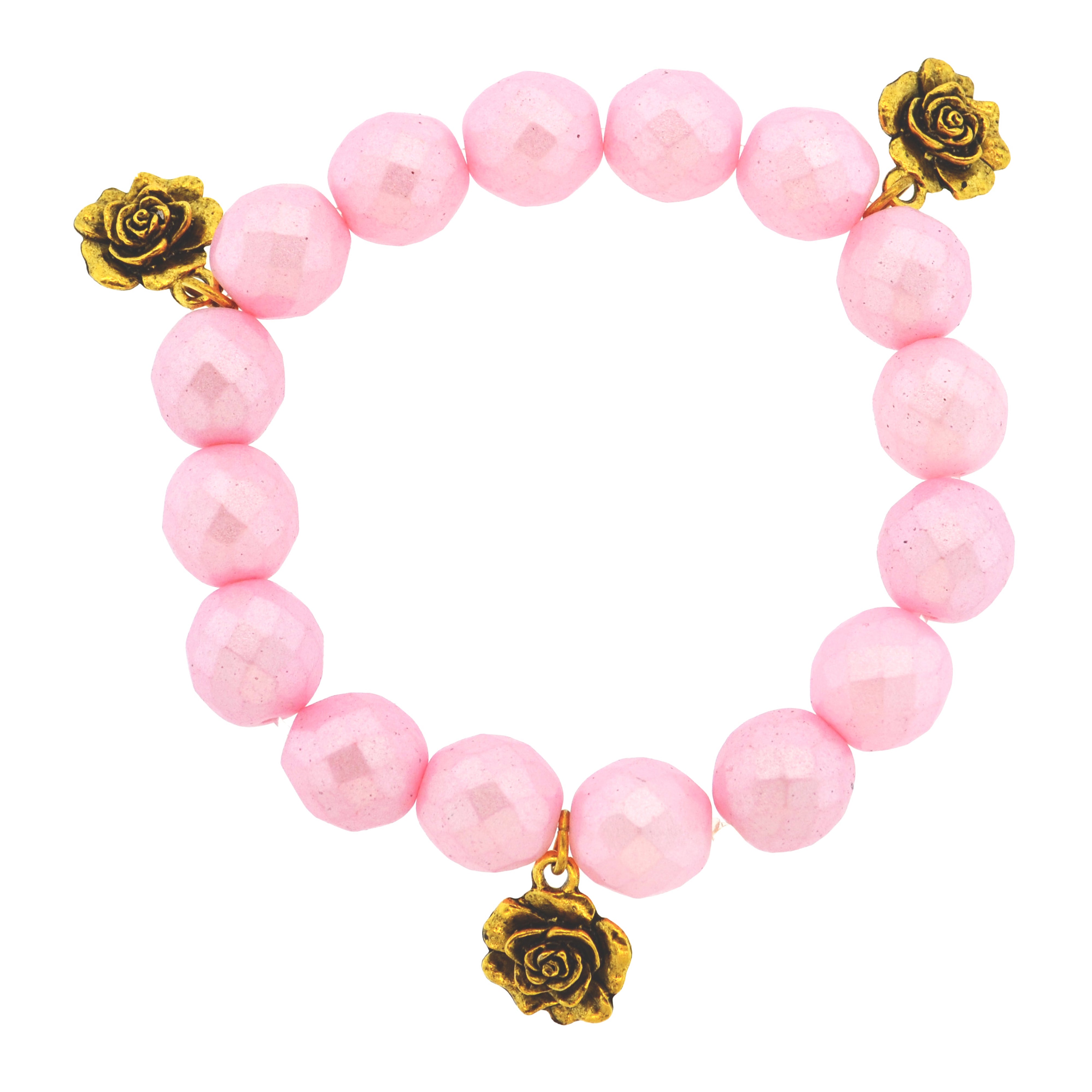 Pale Pink Rose Botanical Bracelet