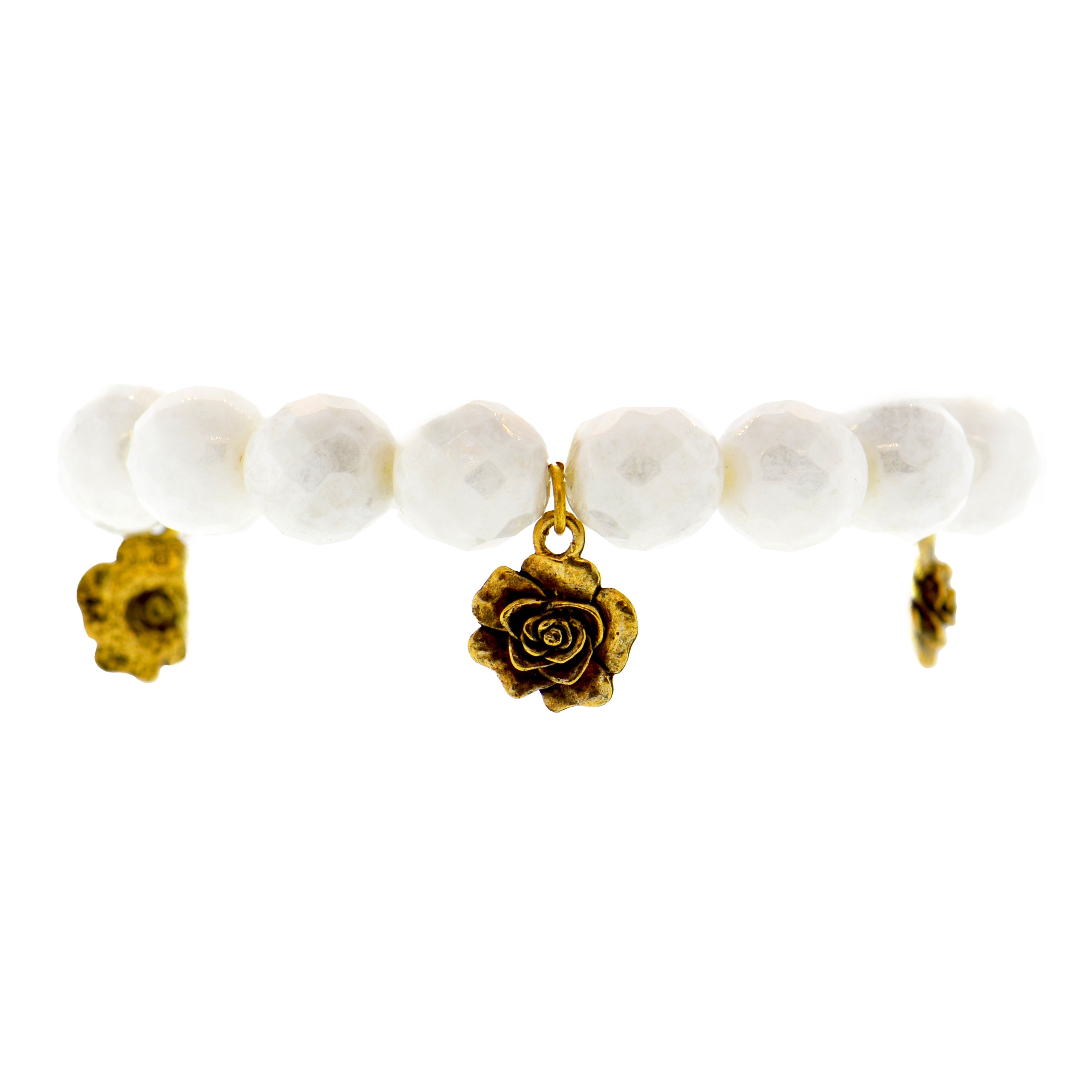 White Rose Botanical Bracelet