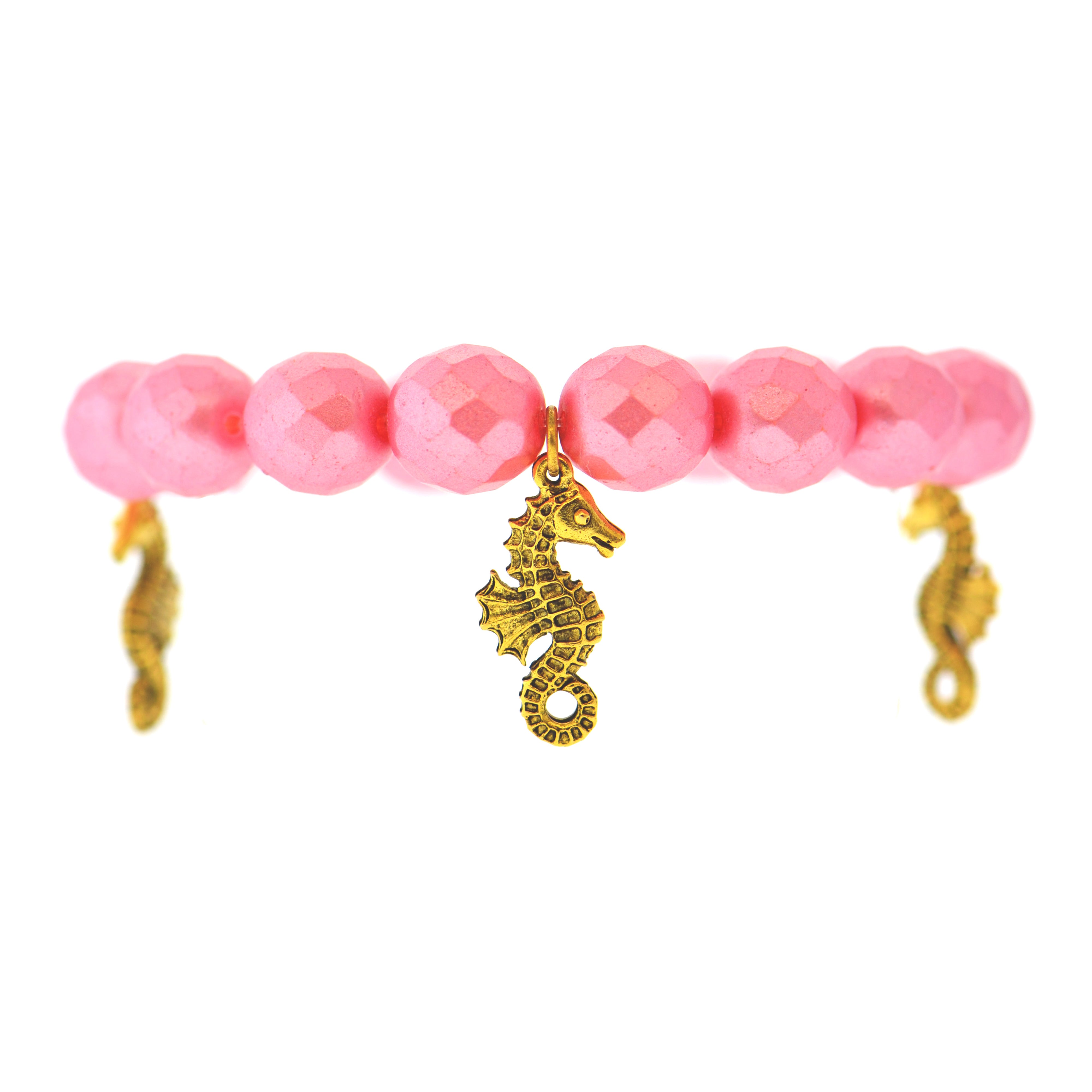 Dusty Rose Galapagos Sea Horse Bracelet