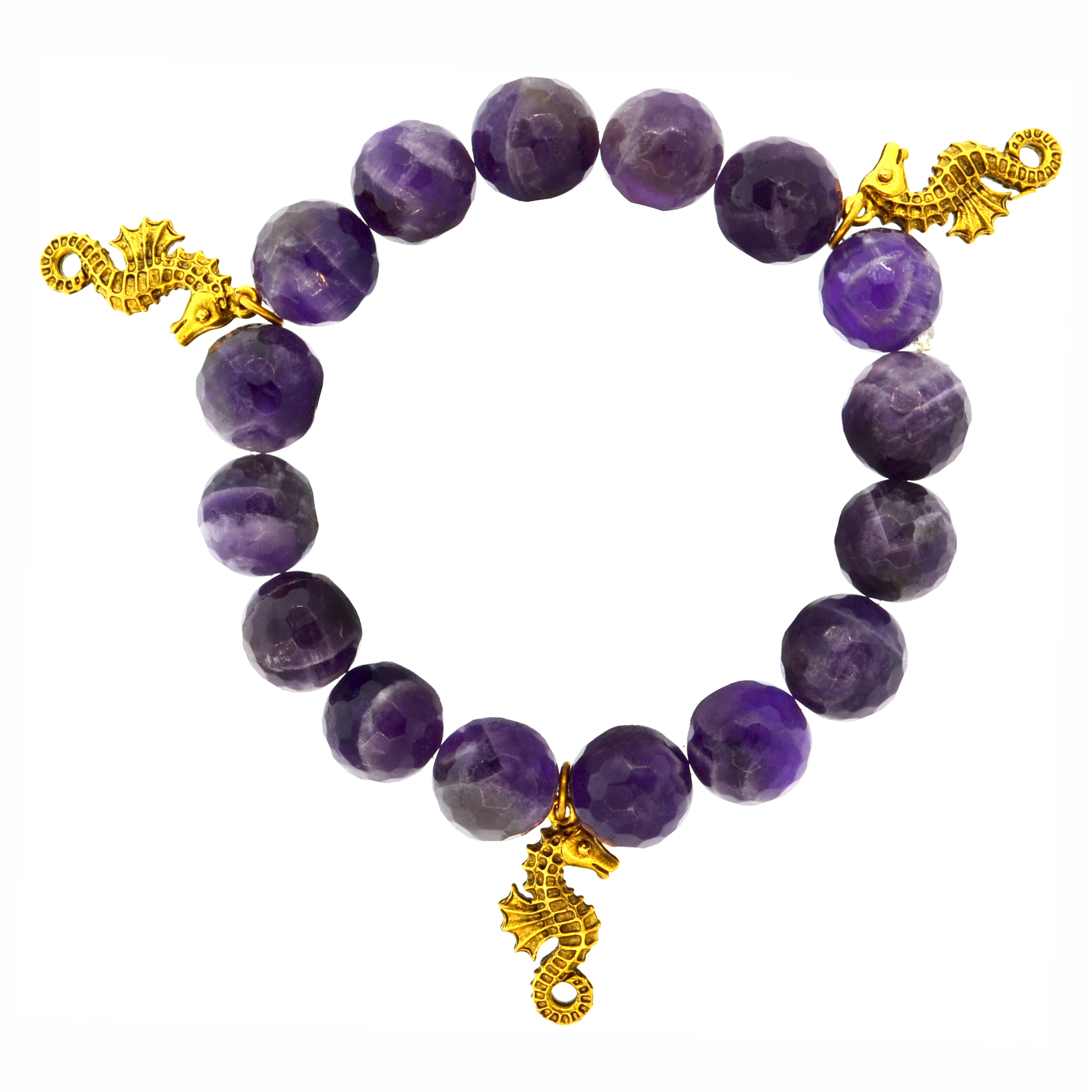 Twilight Amethyst Galapagos Sea Horse Bracelet
