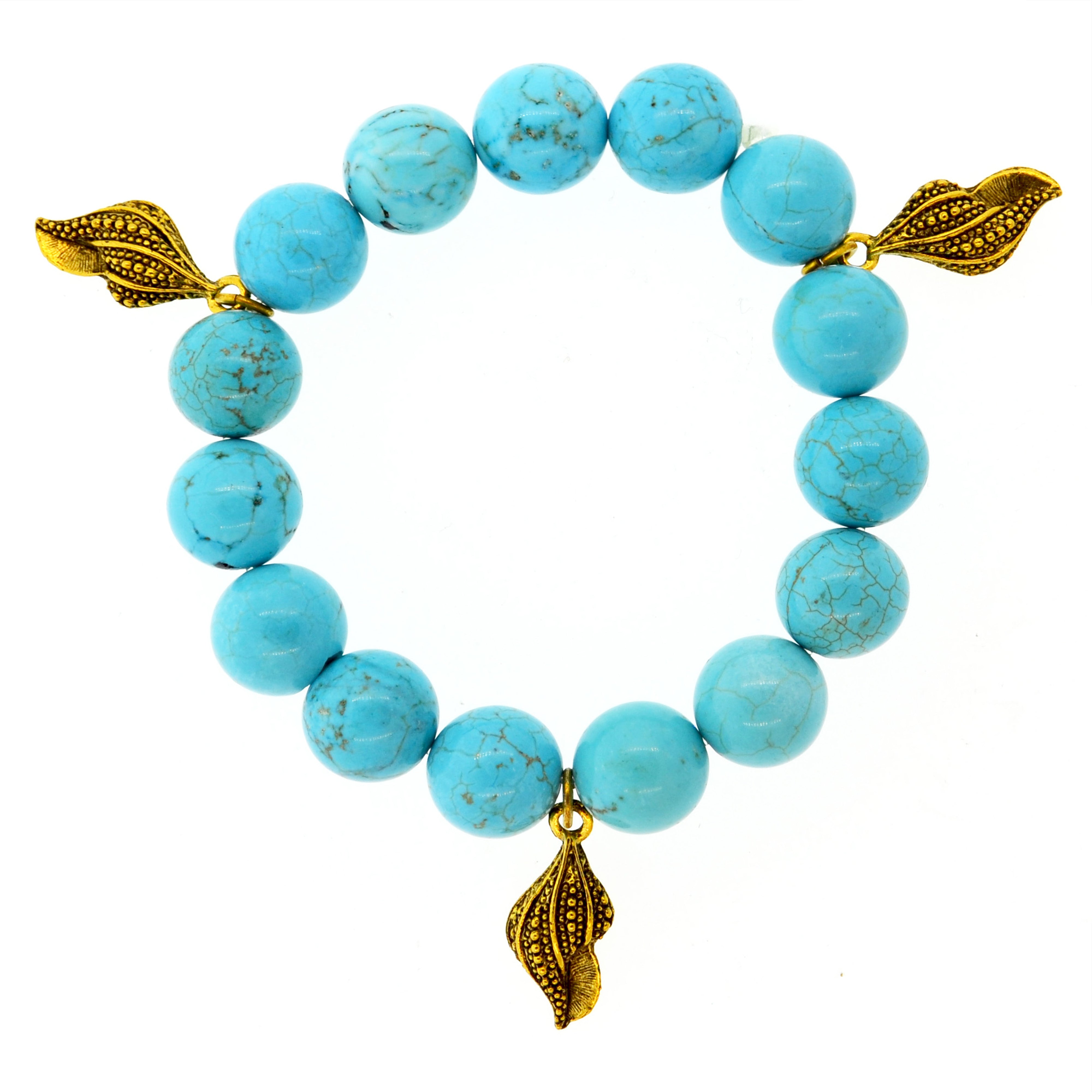 Magnesite Turquoise Galapagos Conch Shell Bracelet