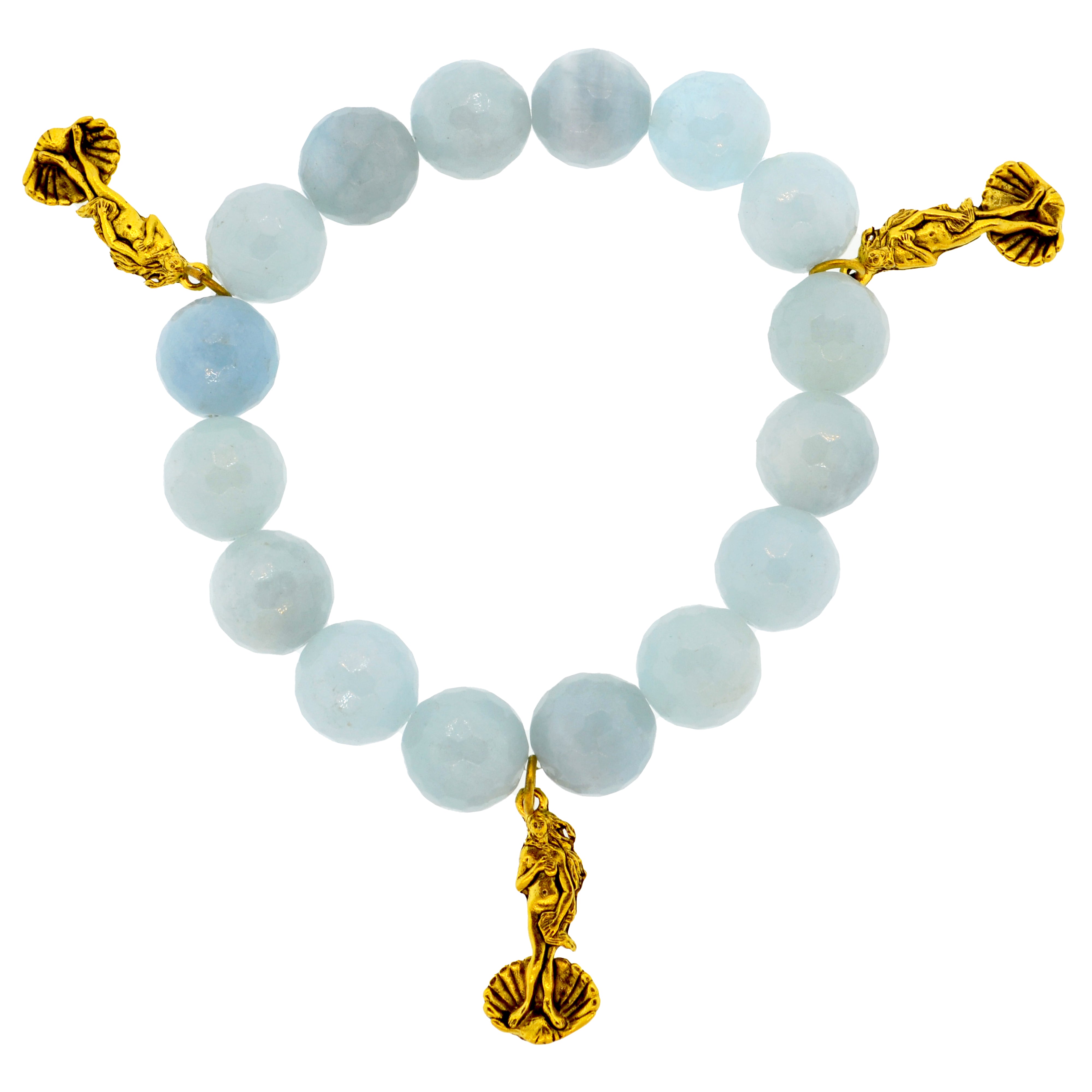 Aquamarine Birth of Venus Bracelet