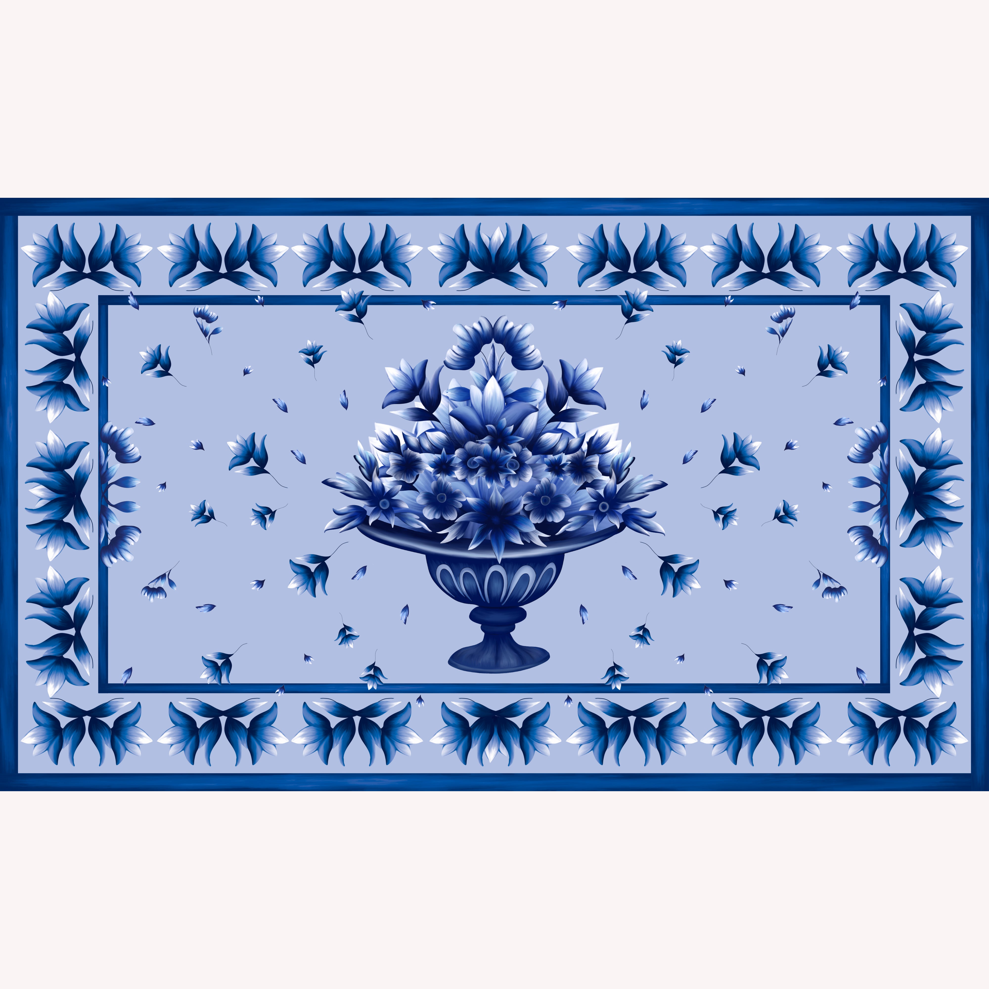 Azul 100% Cashmere Scarf in Light Blue