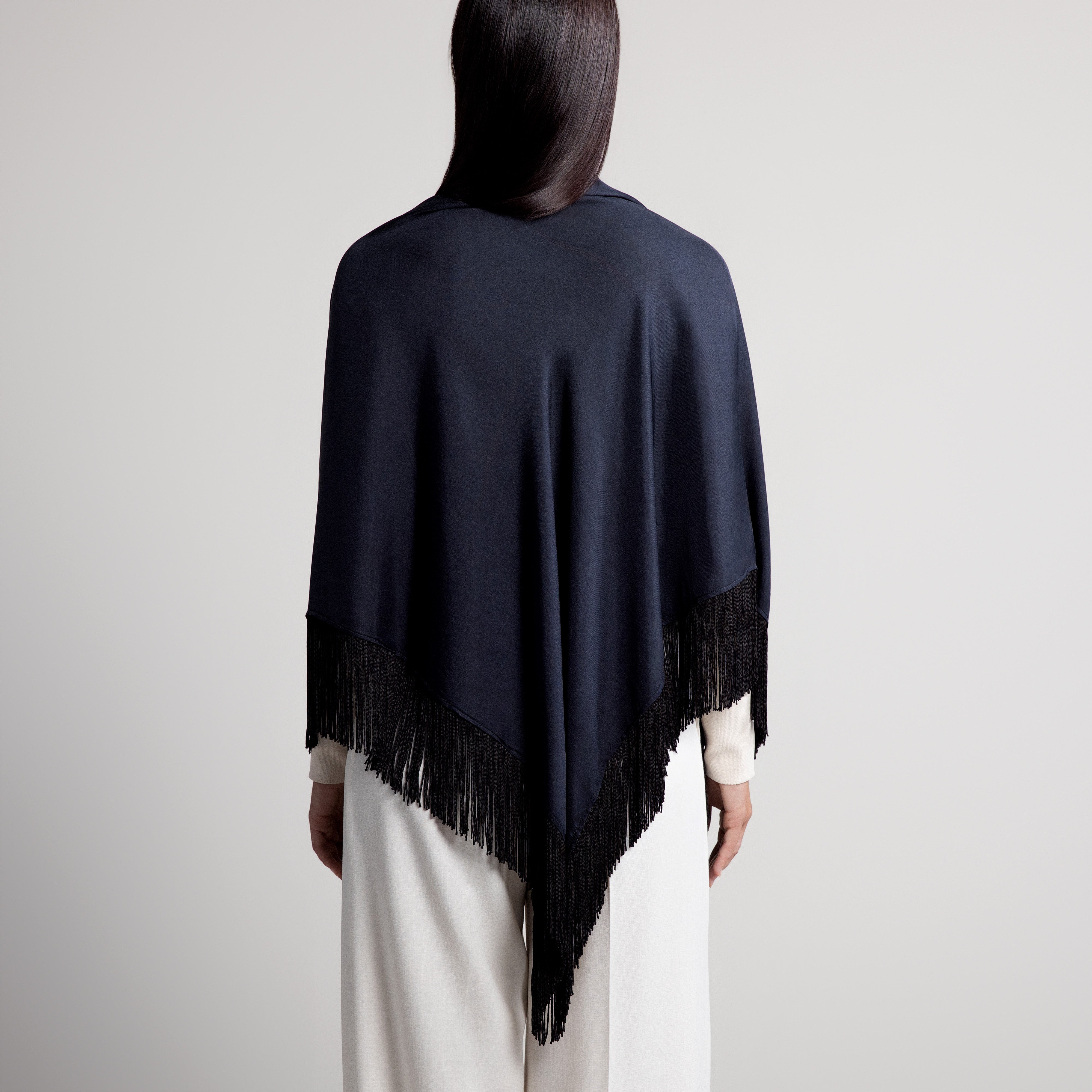 100% Silk Shawl in Black