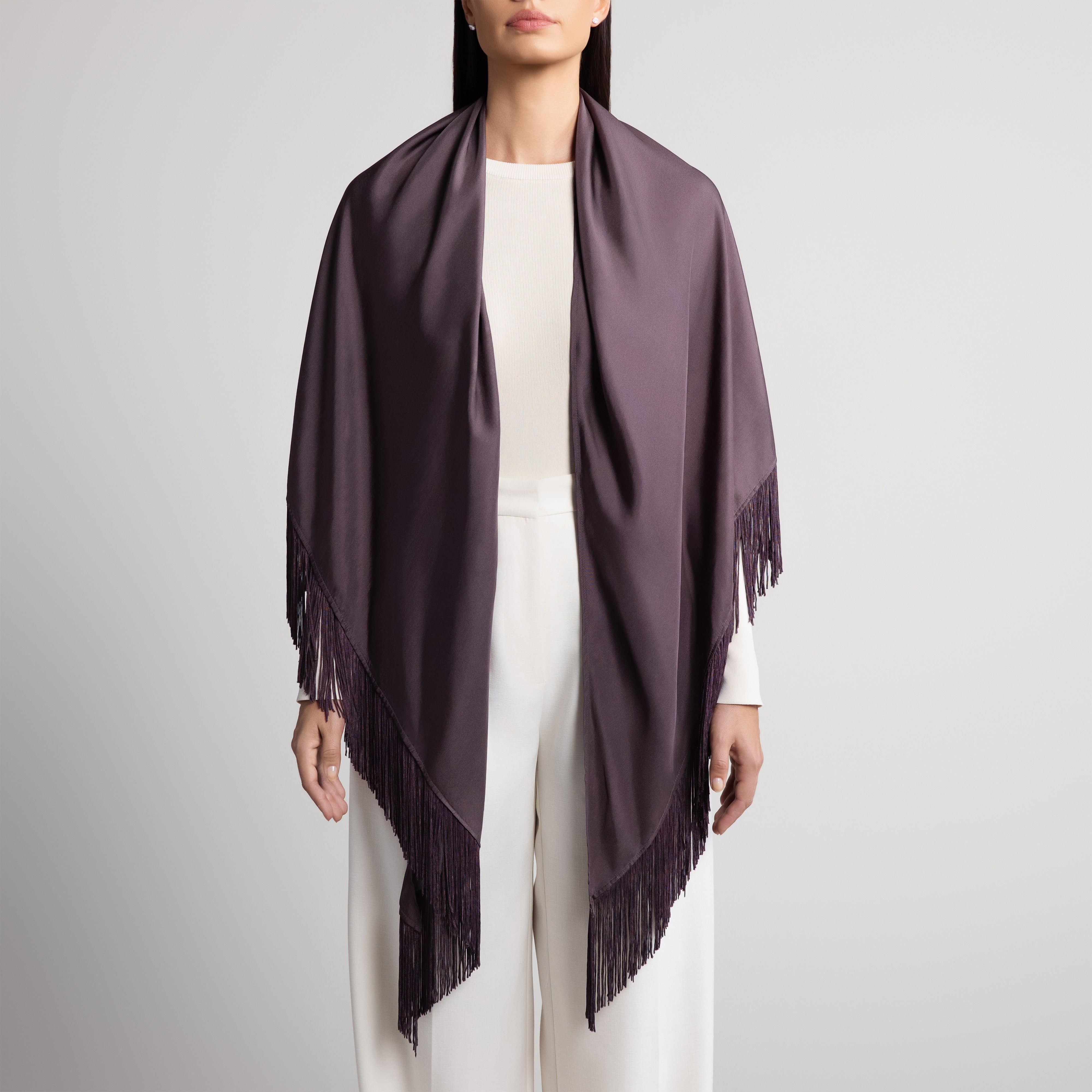 100% Silk Shawl in Chocolate