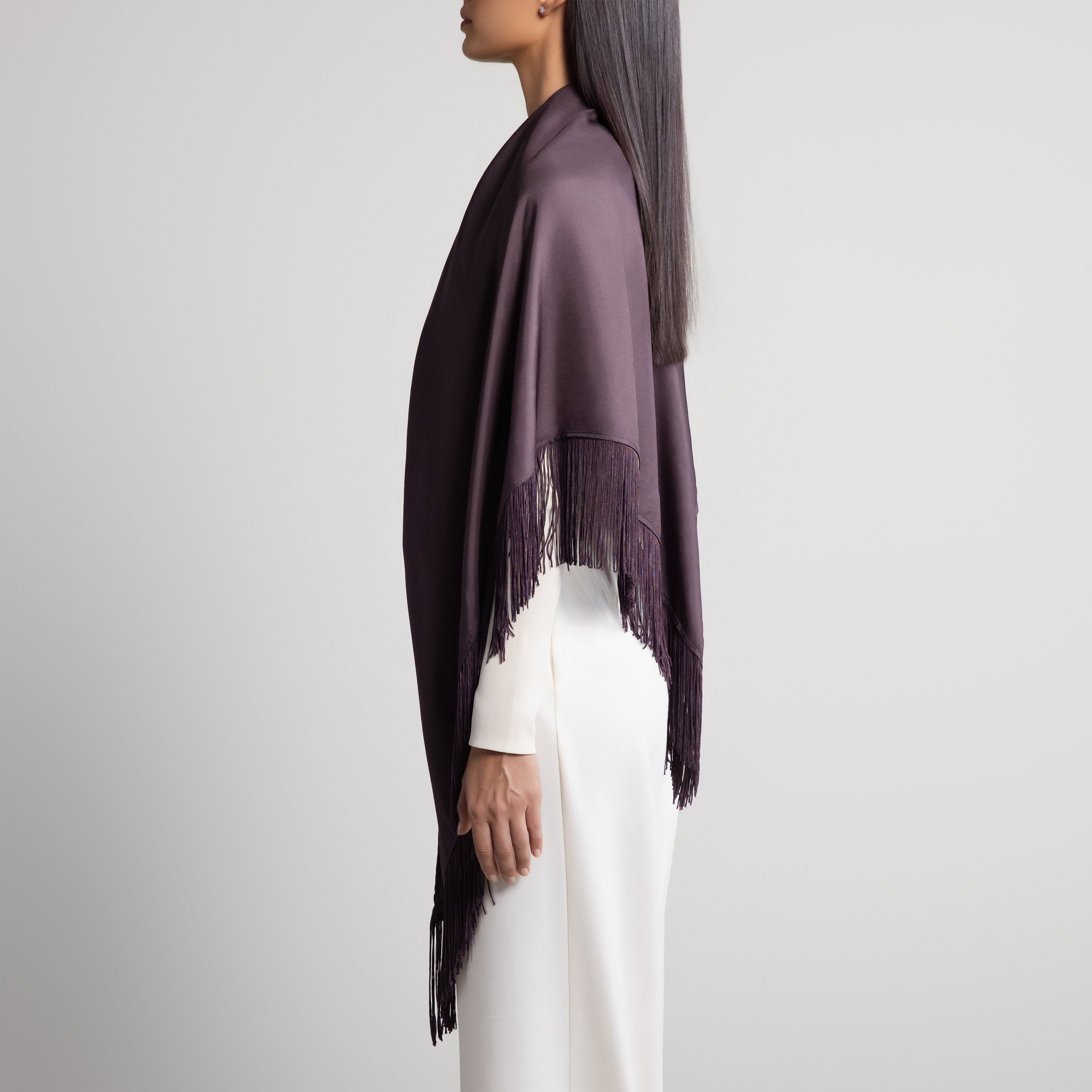100% Silk Shawl in Chocolate