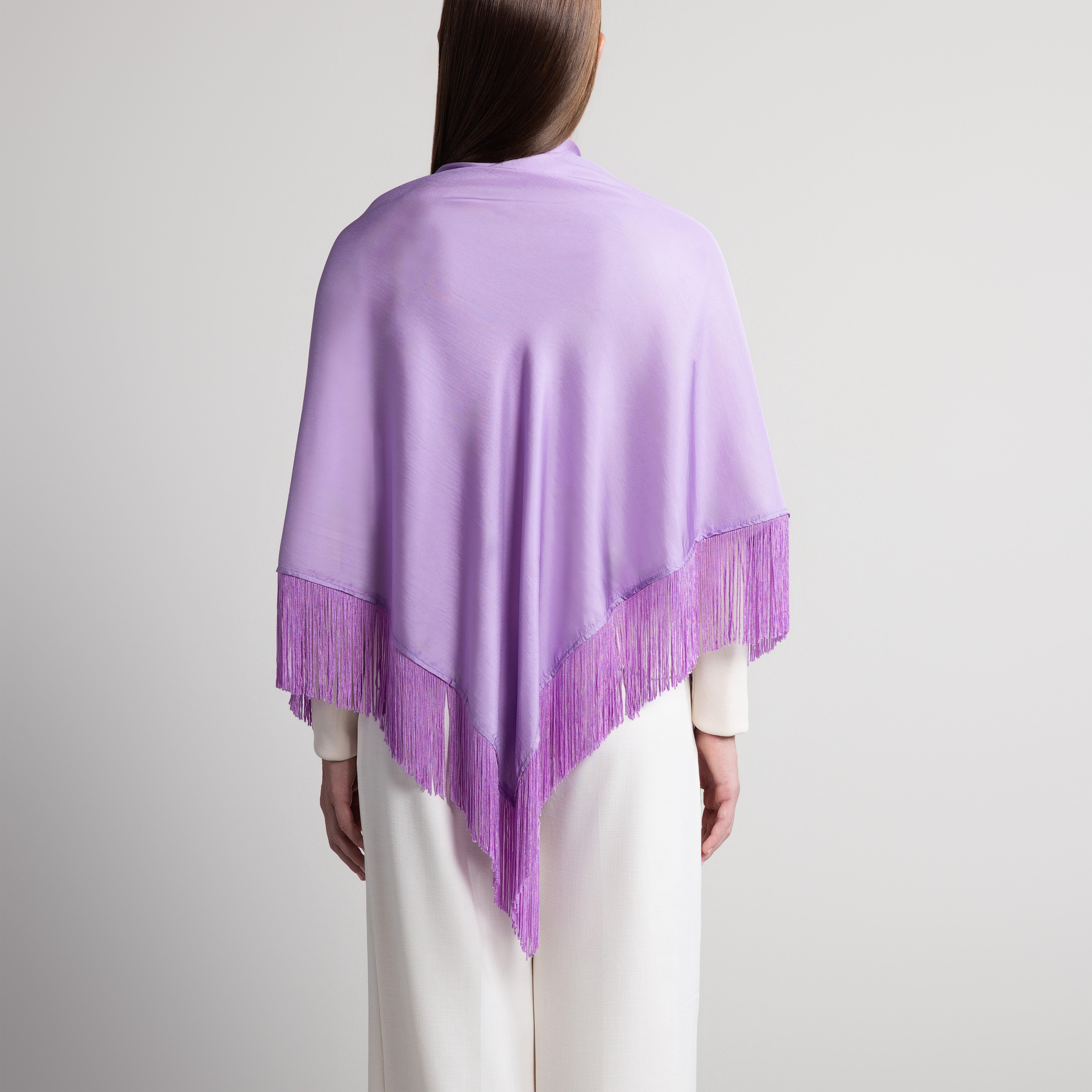 100% Silk Shawl in Lavender