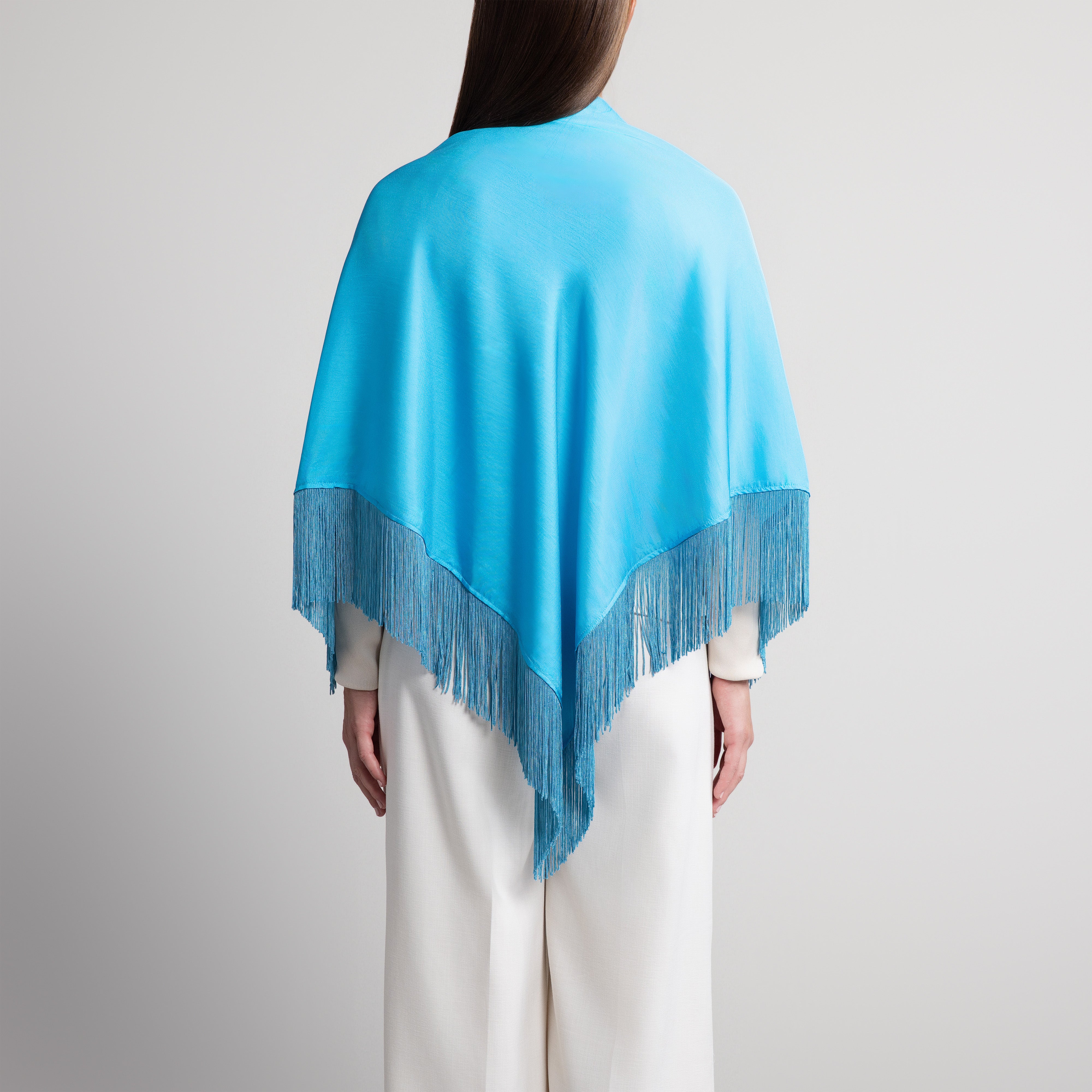 100% Silk Shawl in Turquoise