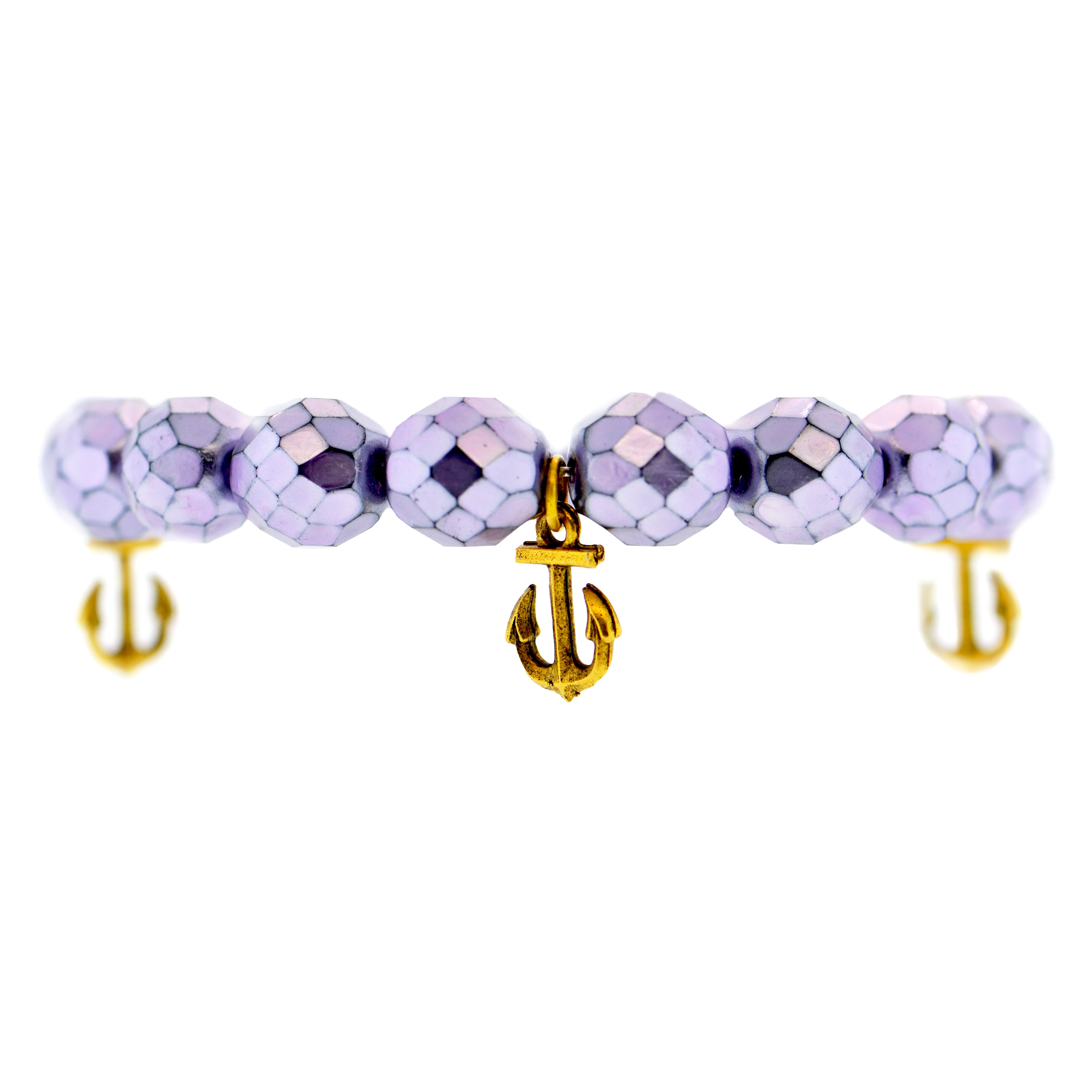 Lilac Anchor Bracelet