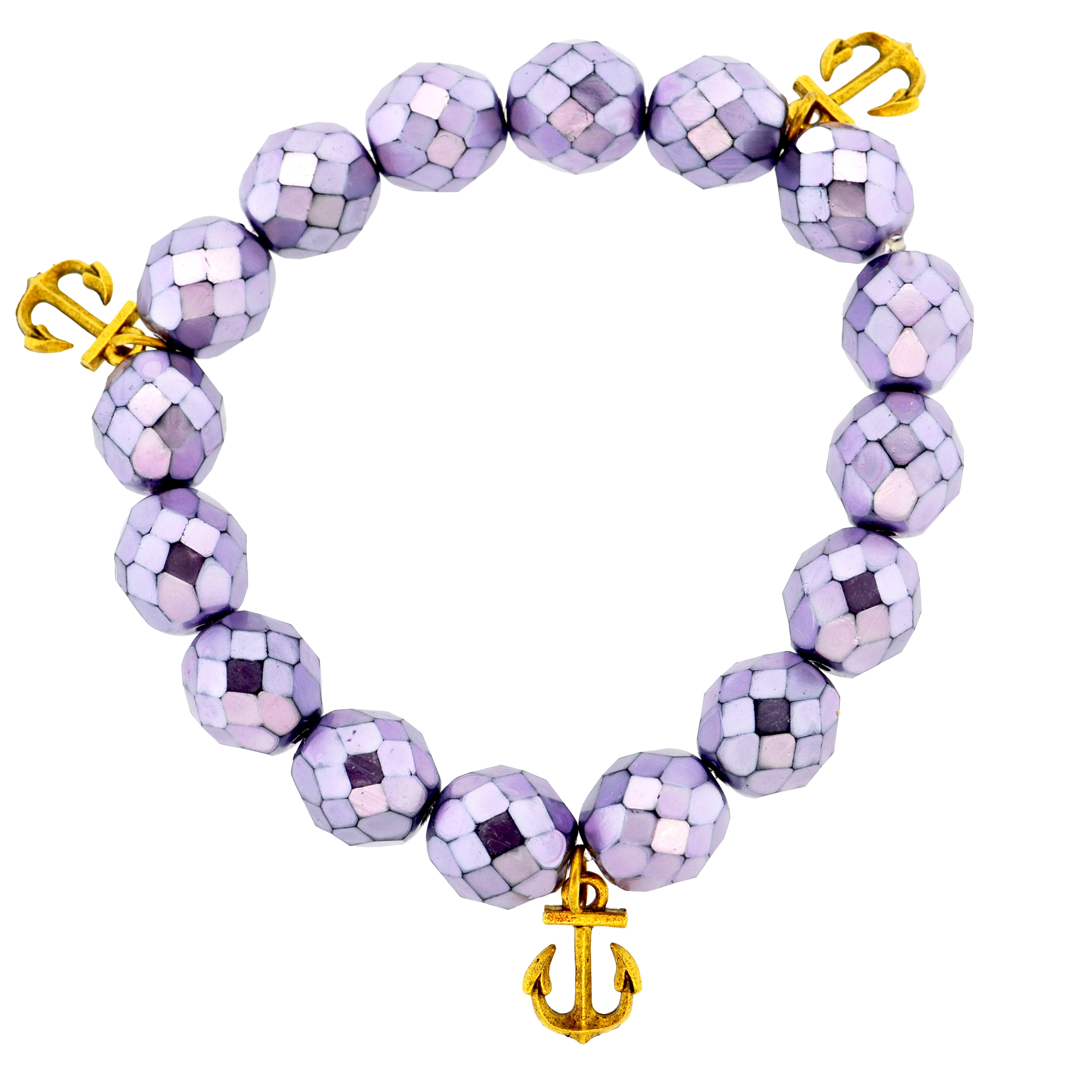 Lilac Anchor Bracelet