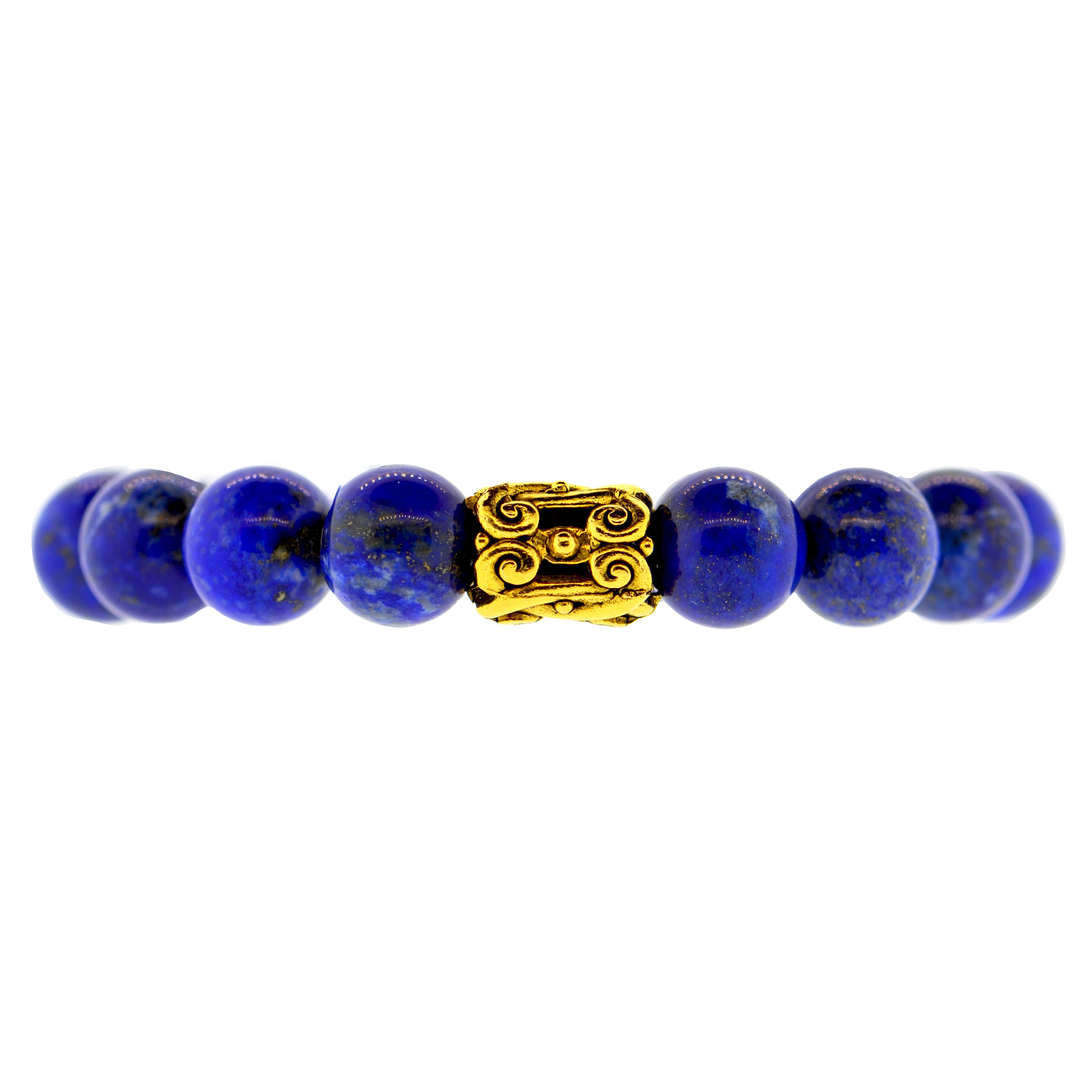 Lapis Baroque Scroll Bracelet