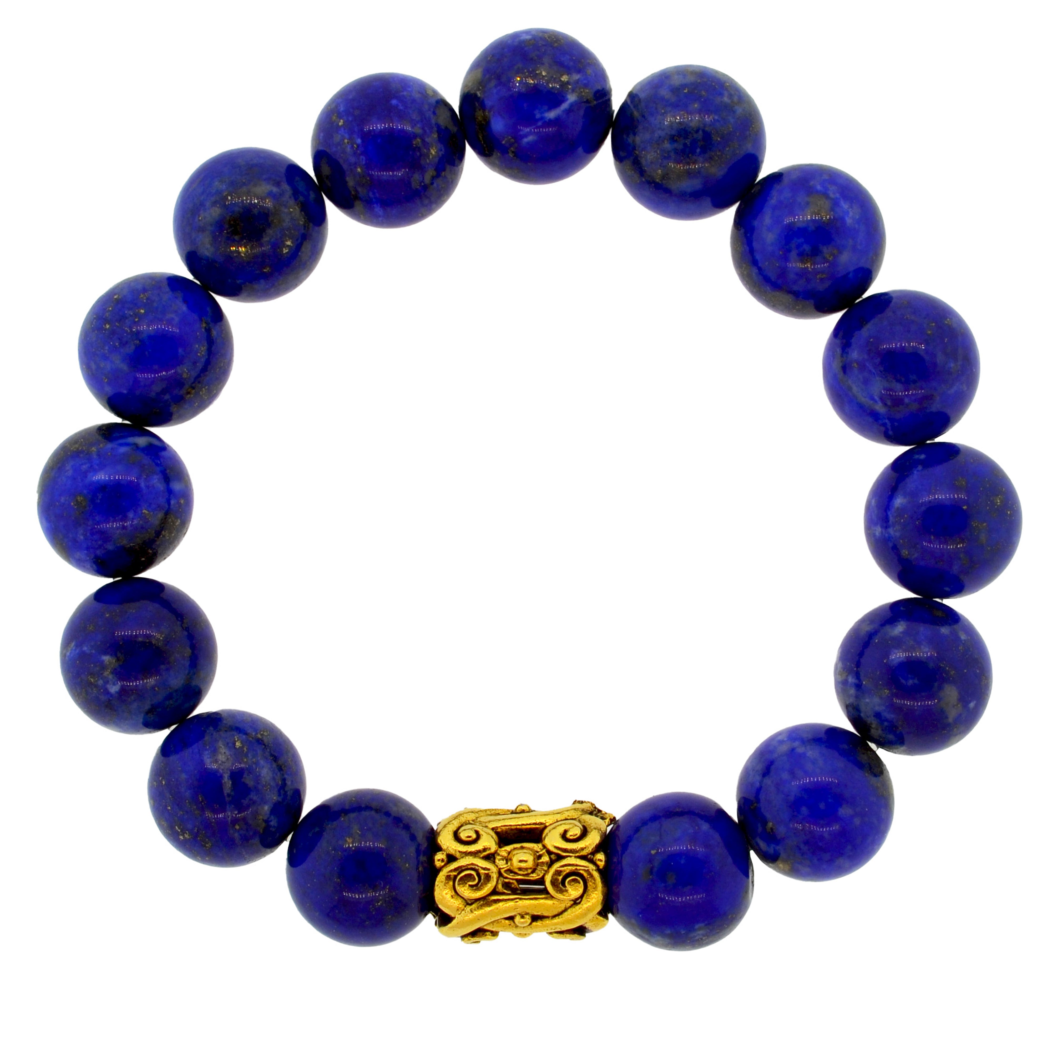 Lapis Baroque Scroll Bracelet