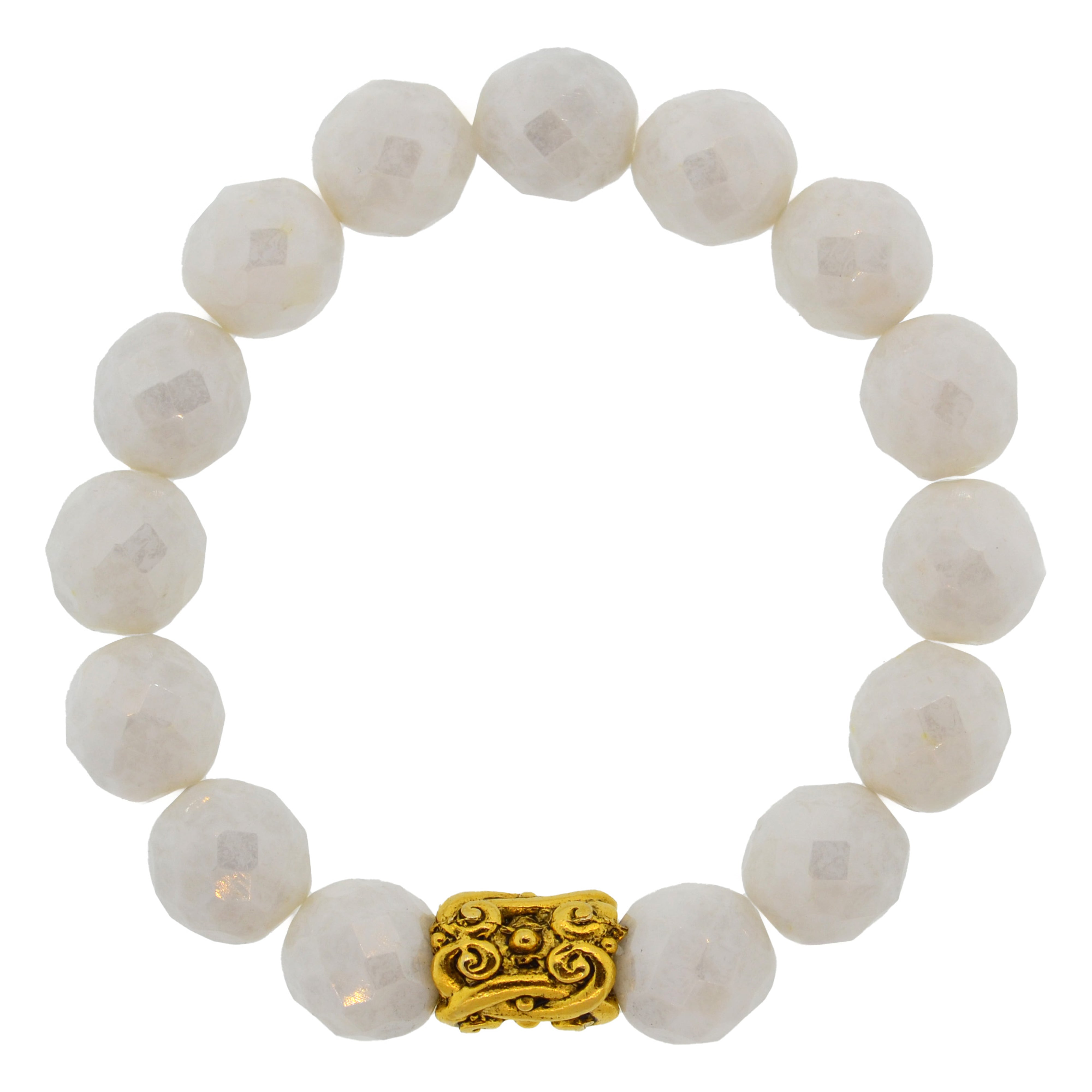 White Baroque Scroll Bracelet