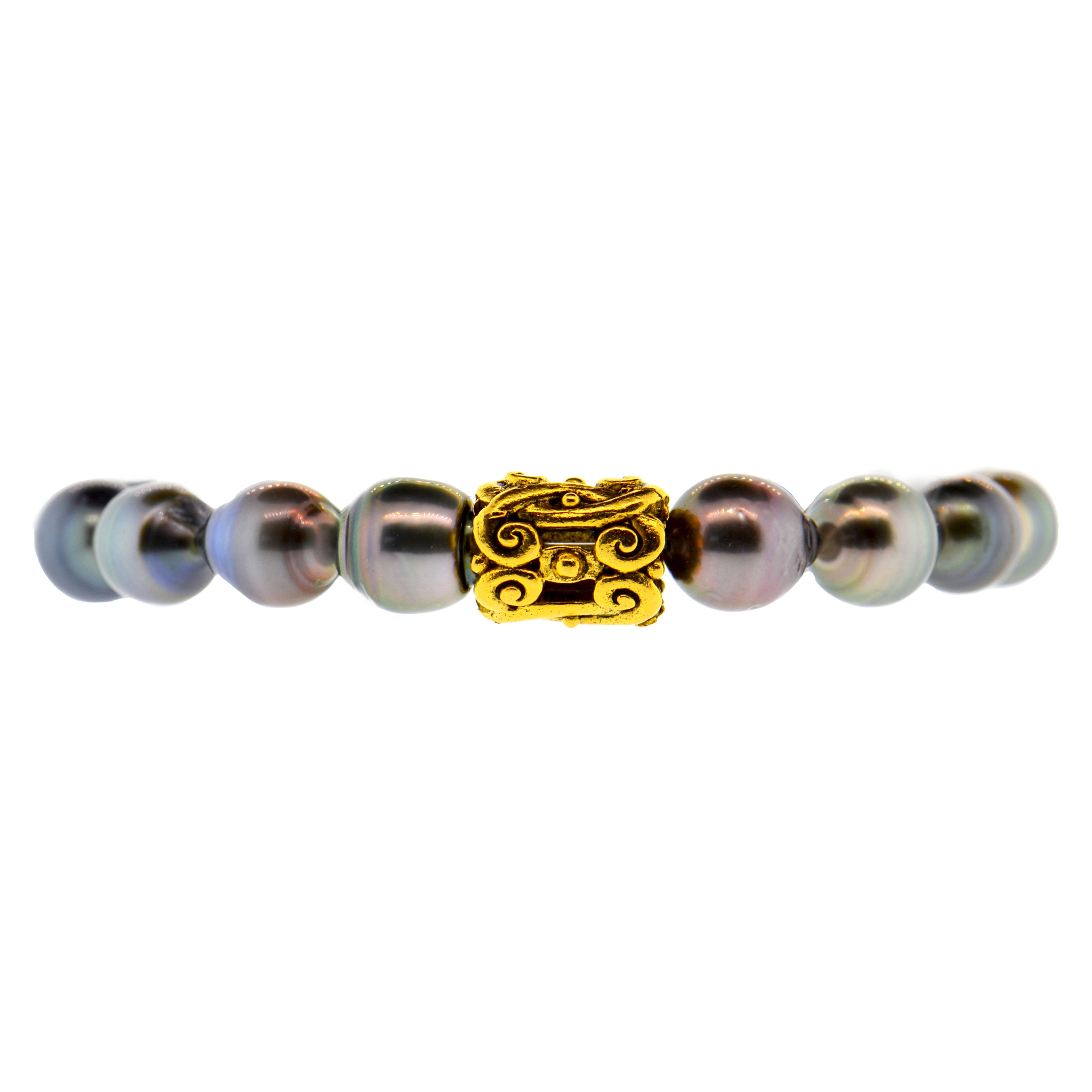 Tahitian Baroque Pearl Baroque Scroll Bracelet