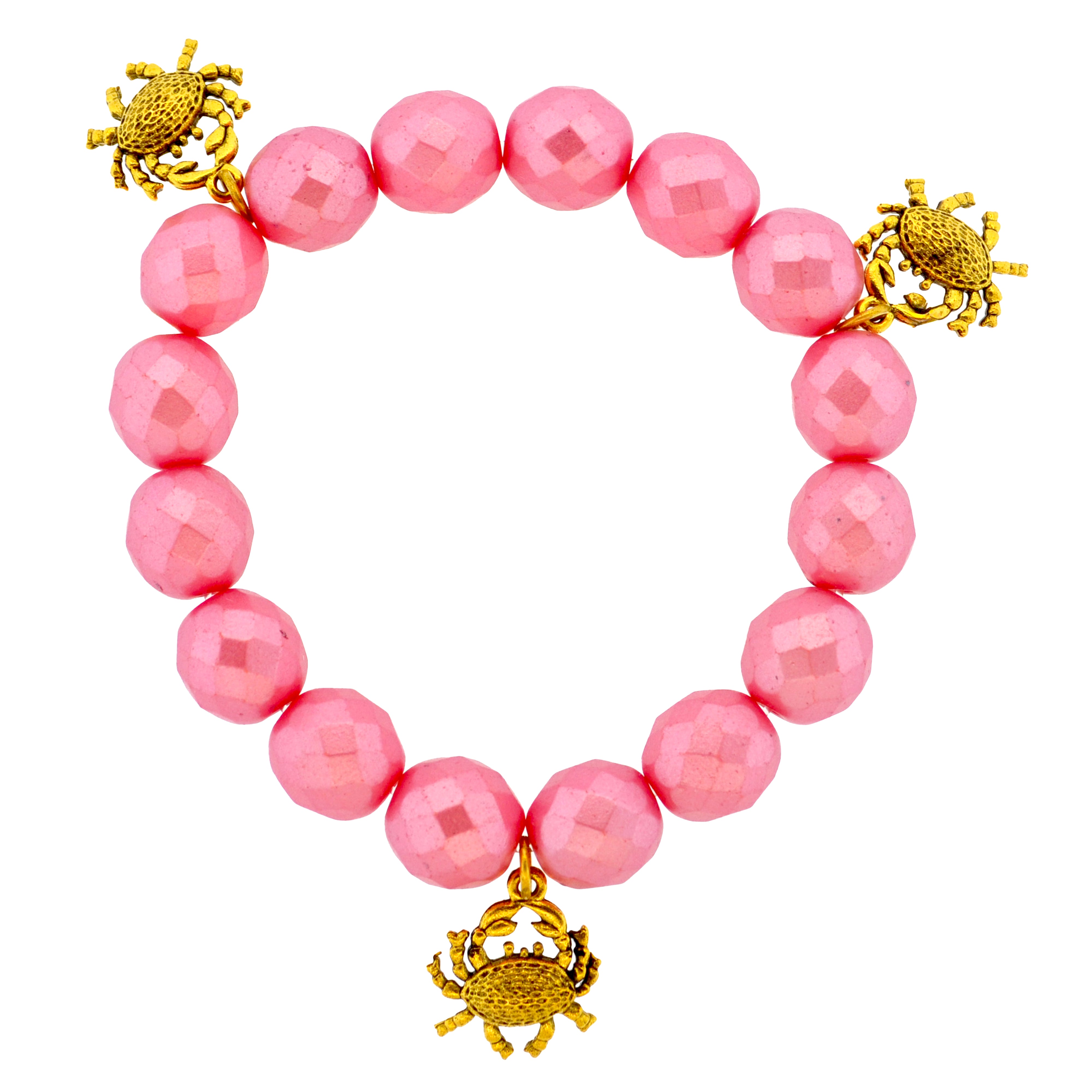 Dusty Rose Crab Bracelet