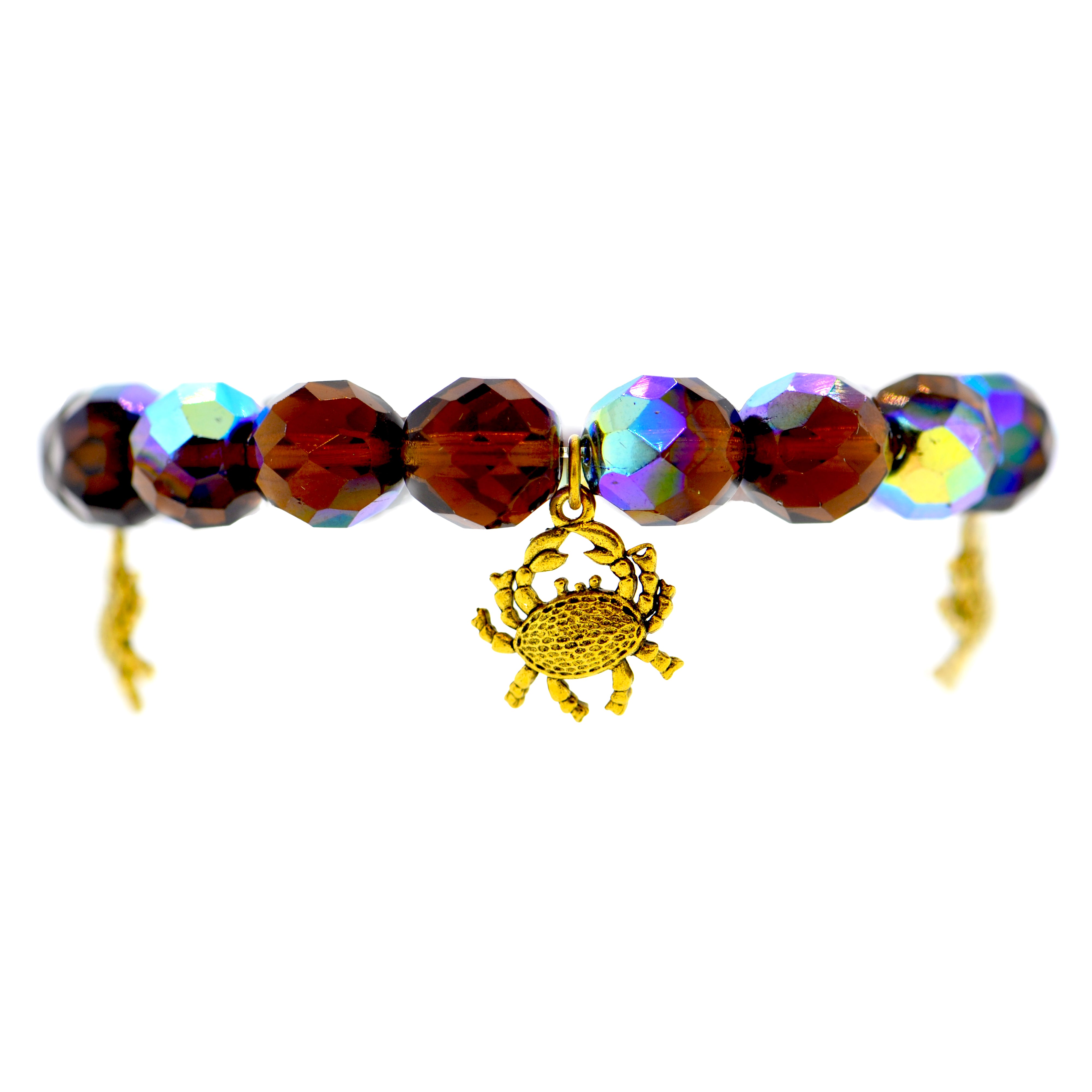 Iridescent Chestnut Crab Bracelet