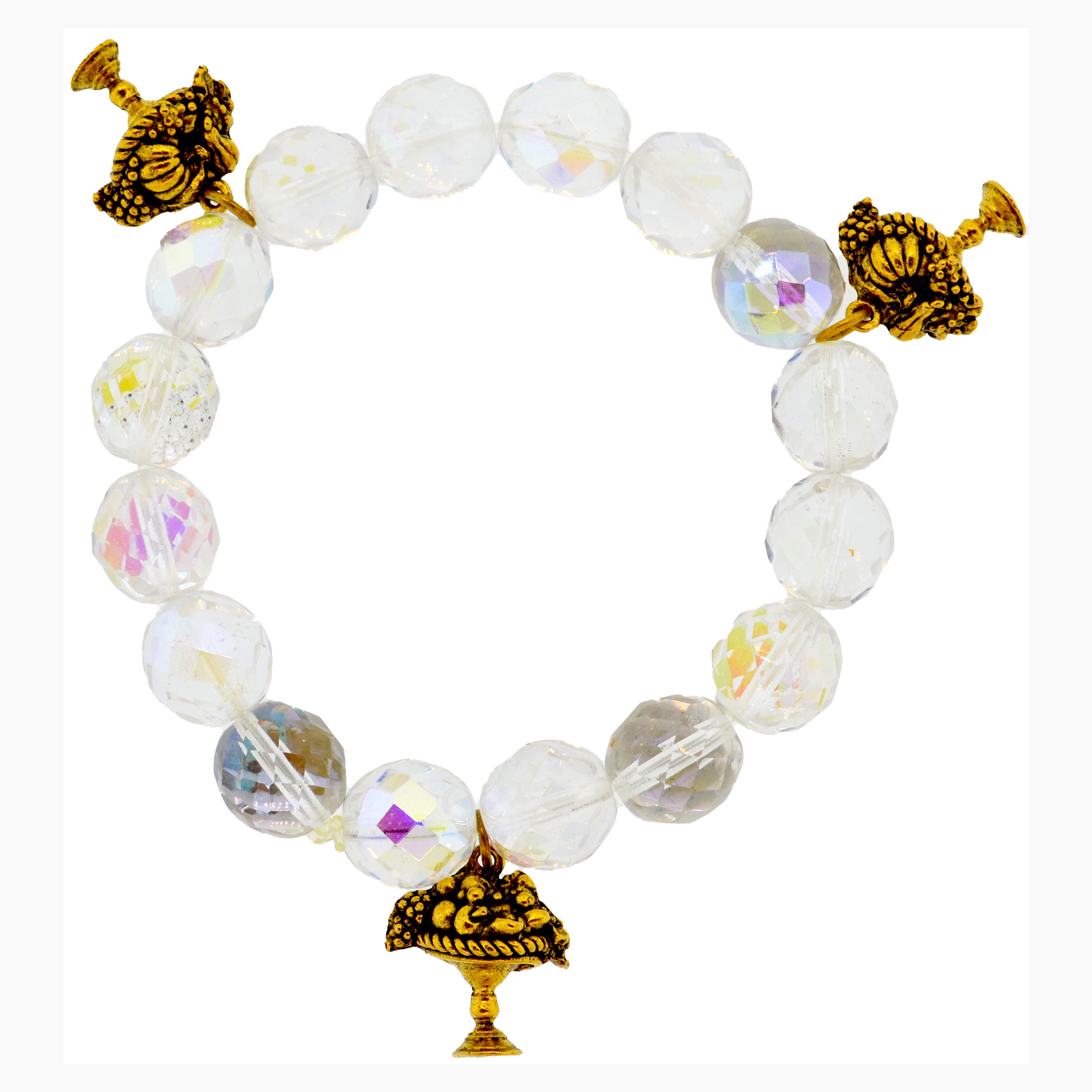 Iridescent Clear Azul Bracelet