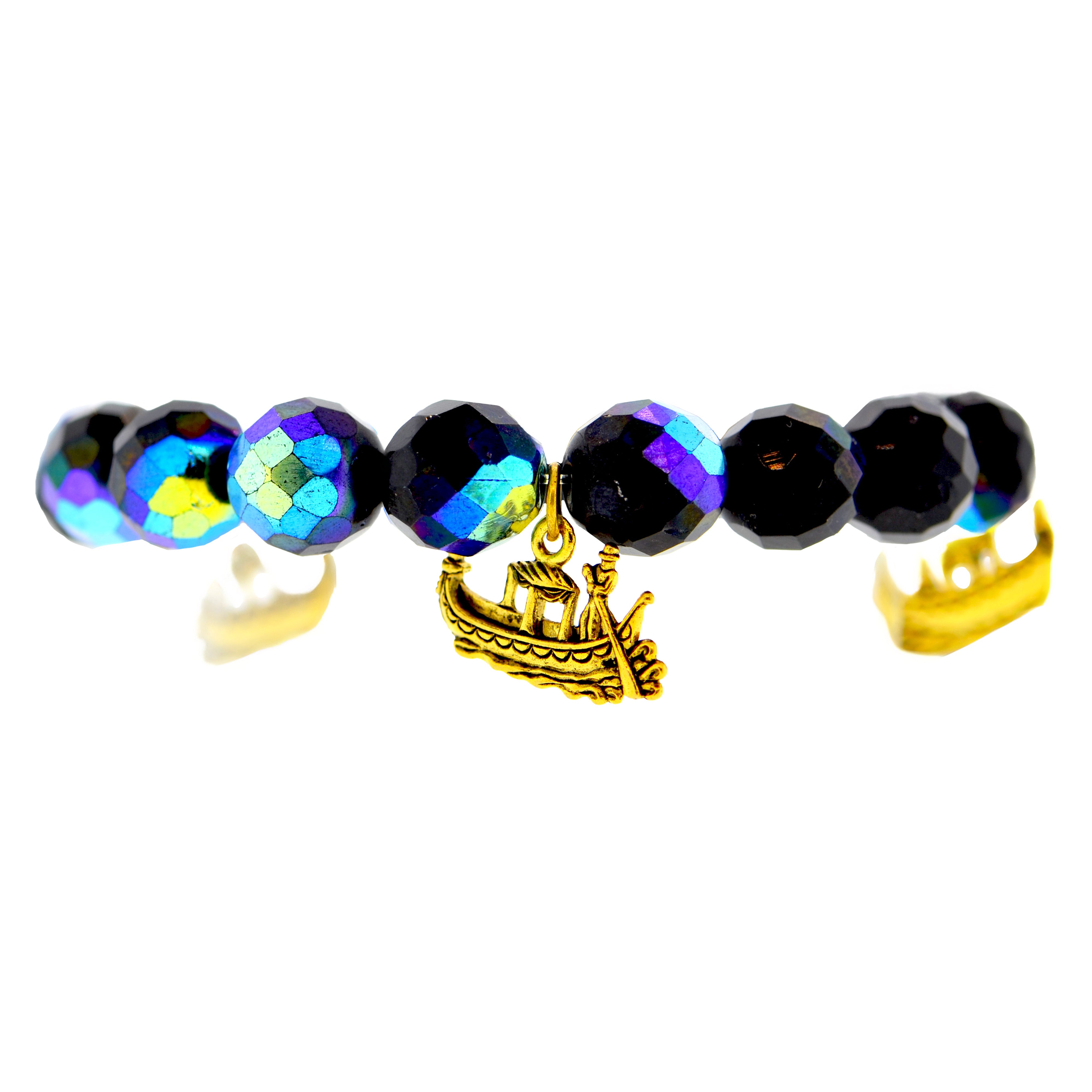 Iridescent Black Gondola Bracelet