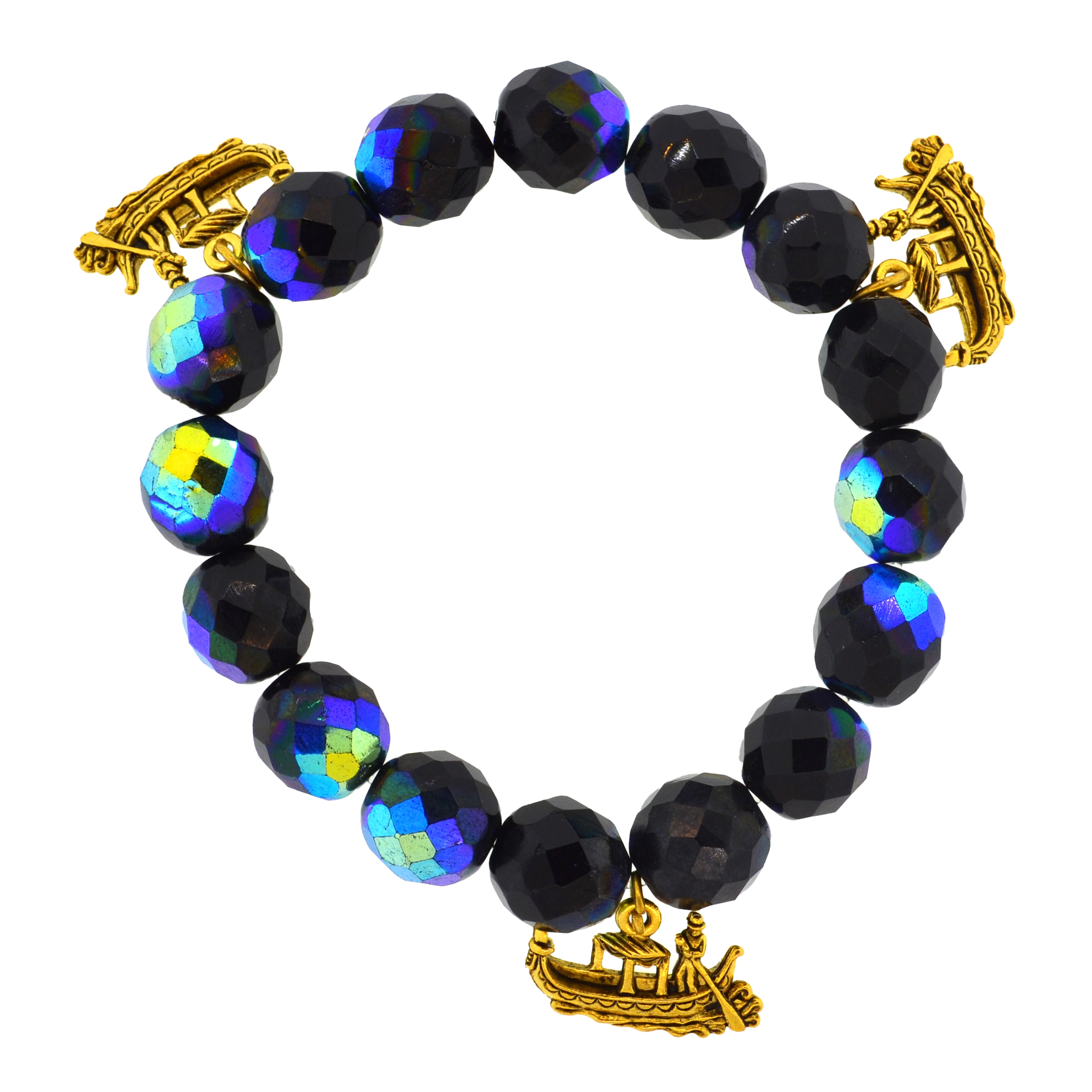 Iridescent Black Gondola Bracelet