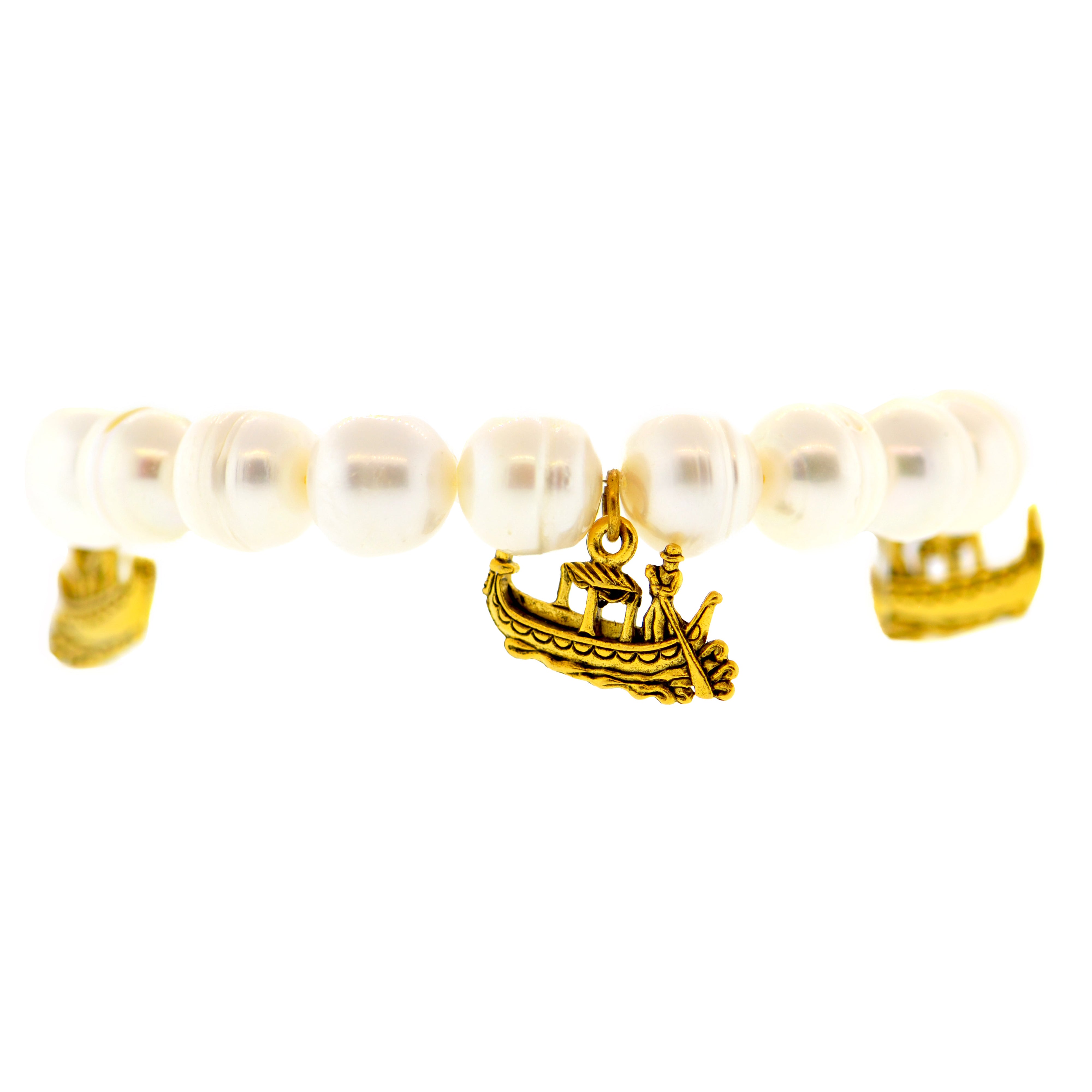 White Pearl Gondola Bracelet