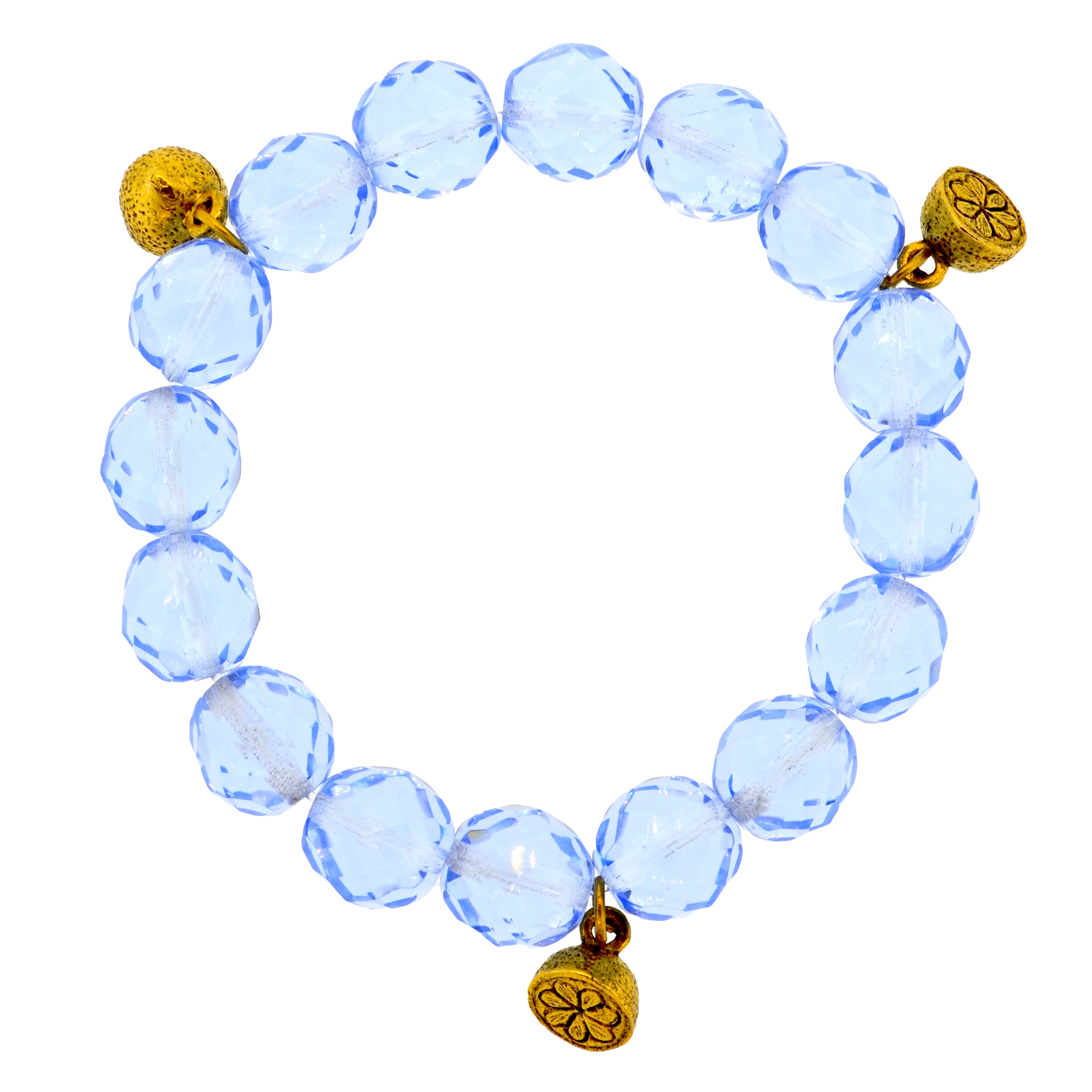 Sky Blue Half Lemon Capri Bracelet