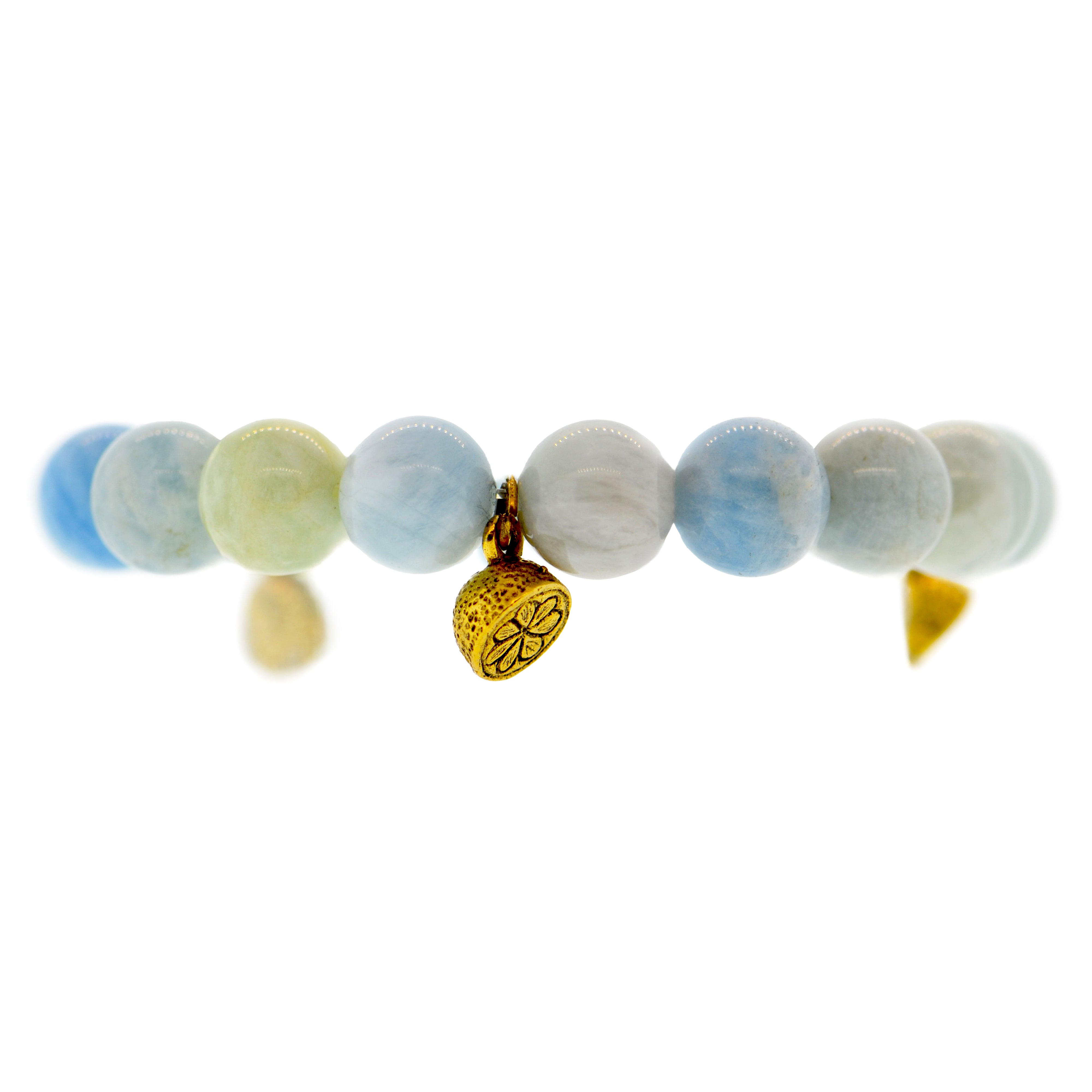 Aquamarine Half Lemon Capri Bracelet