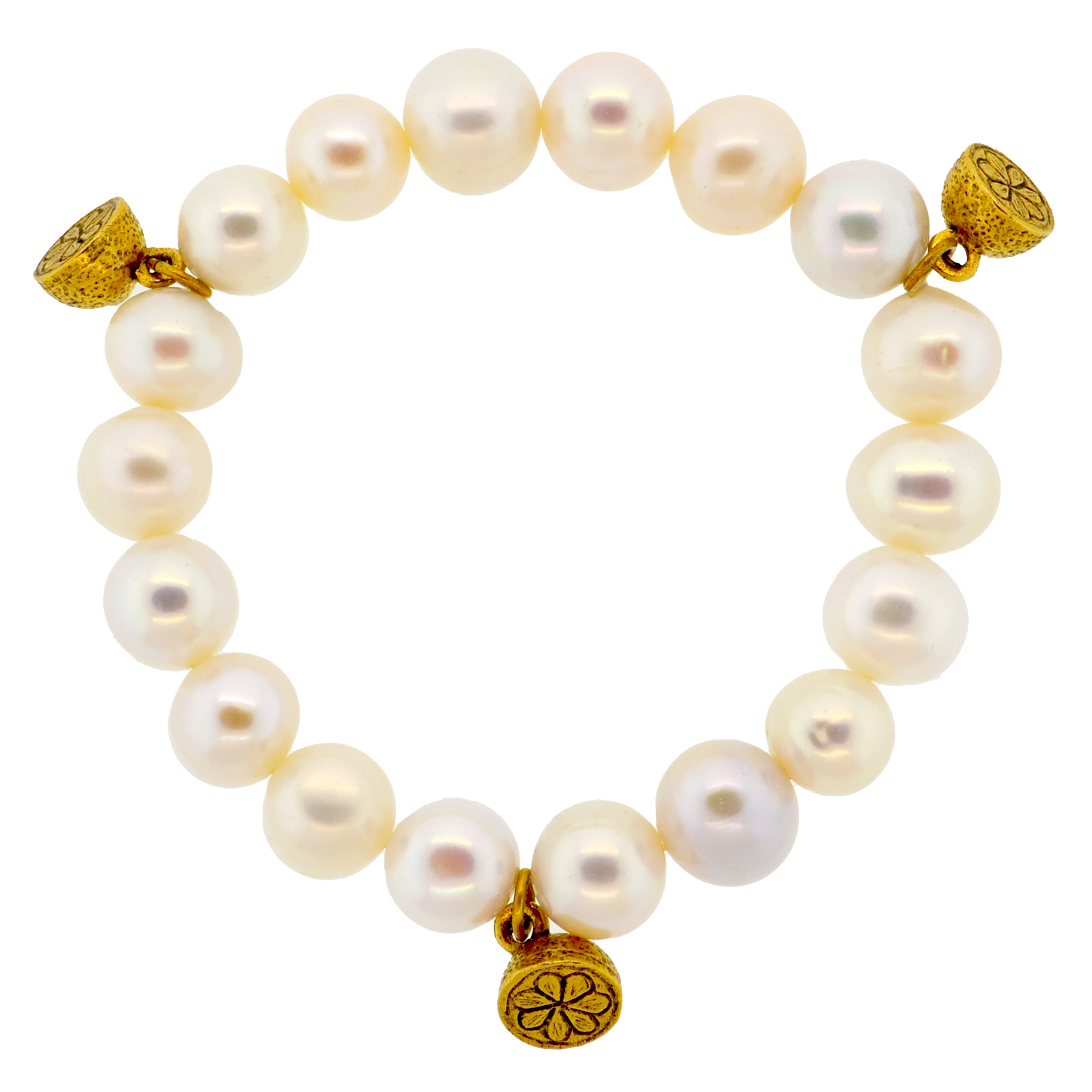 White Pearl Half Lemon Capri Bracelet