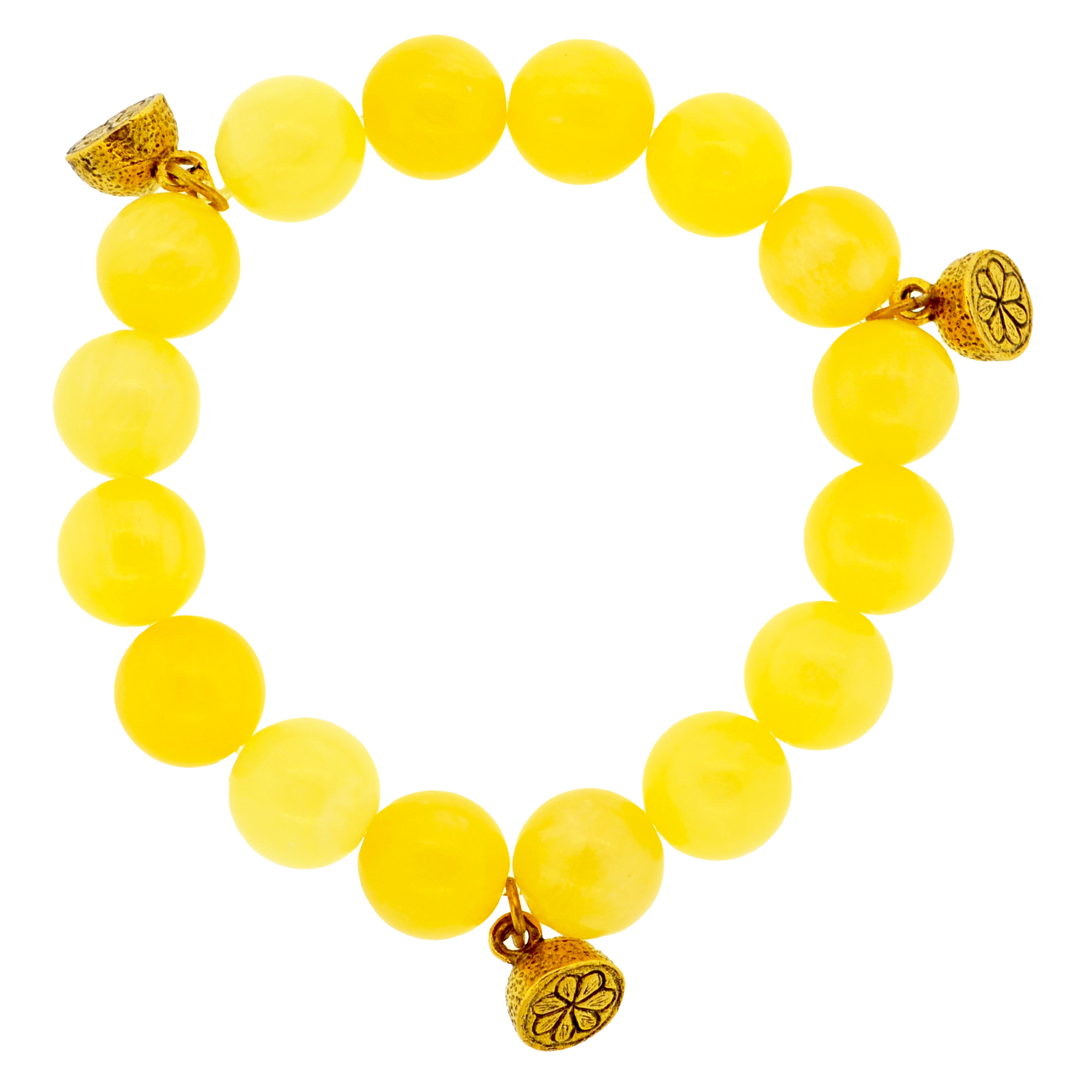 Yellow Calcite Half Lemon Capri Bracelet