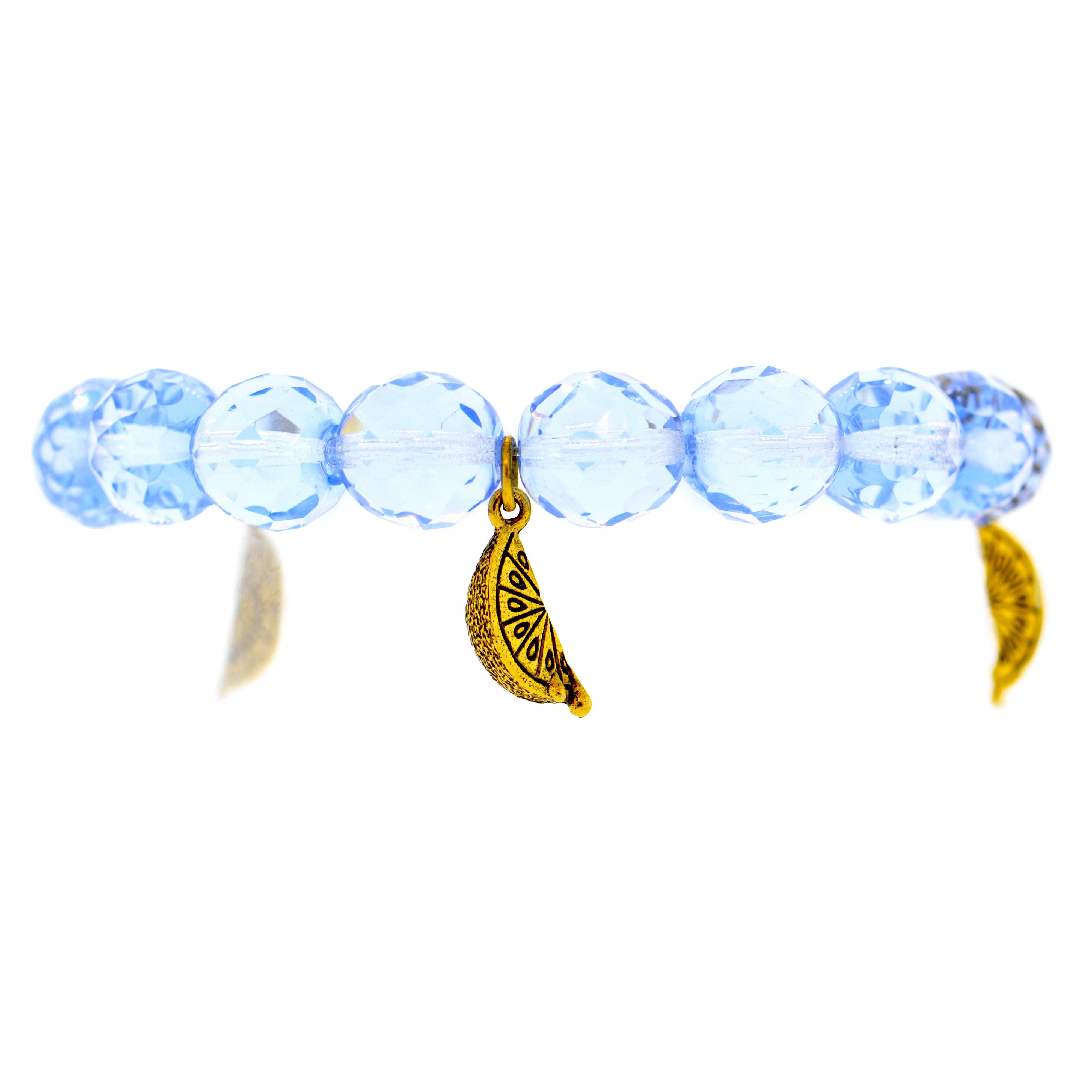 Sky Blue Lemon Slice Capri Bracelet