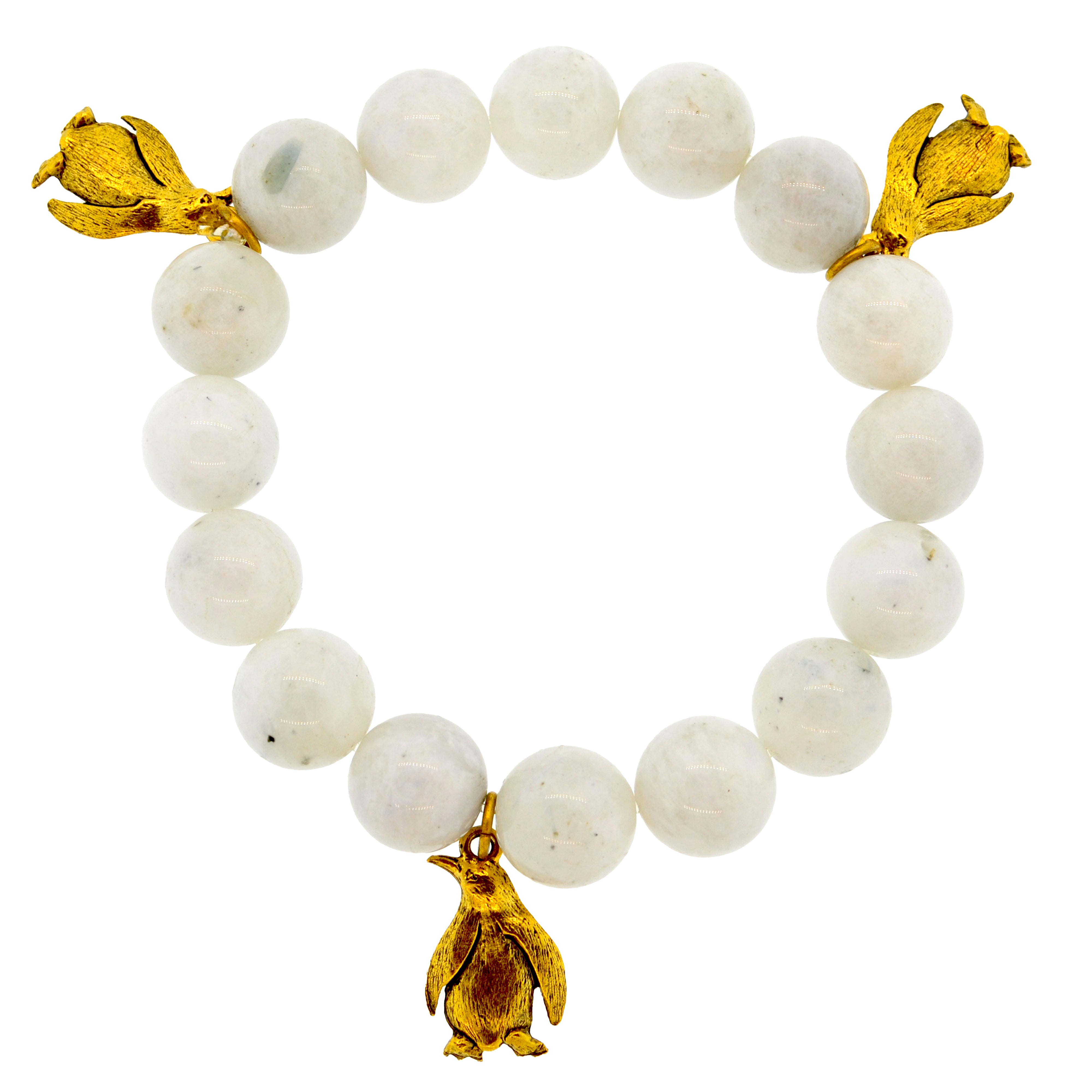 Moonstone Penguin Bracelet