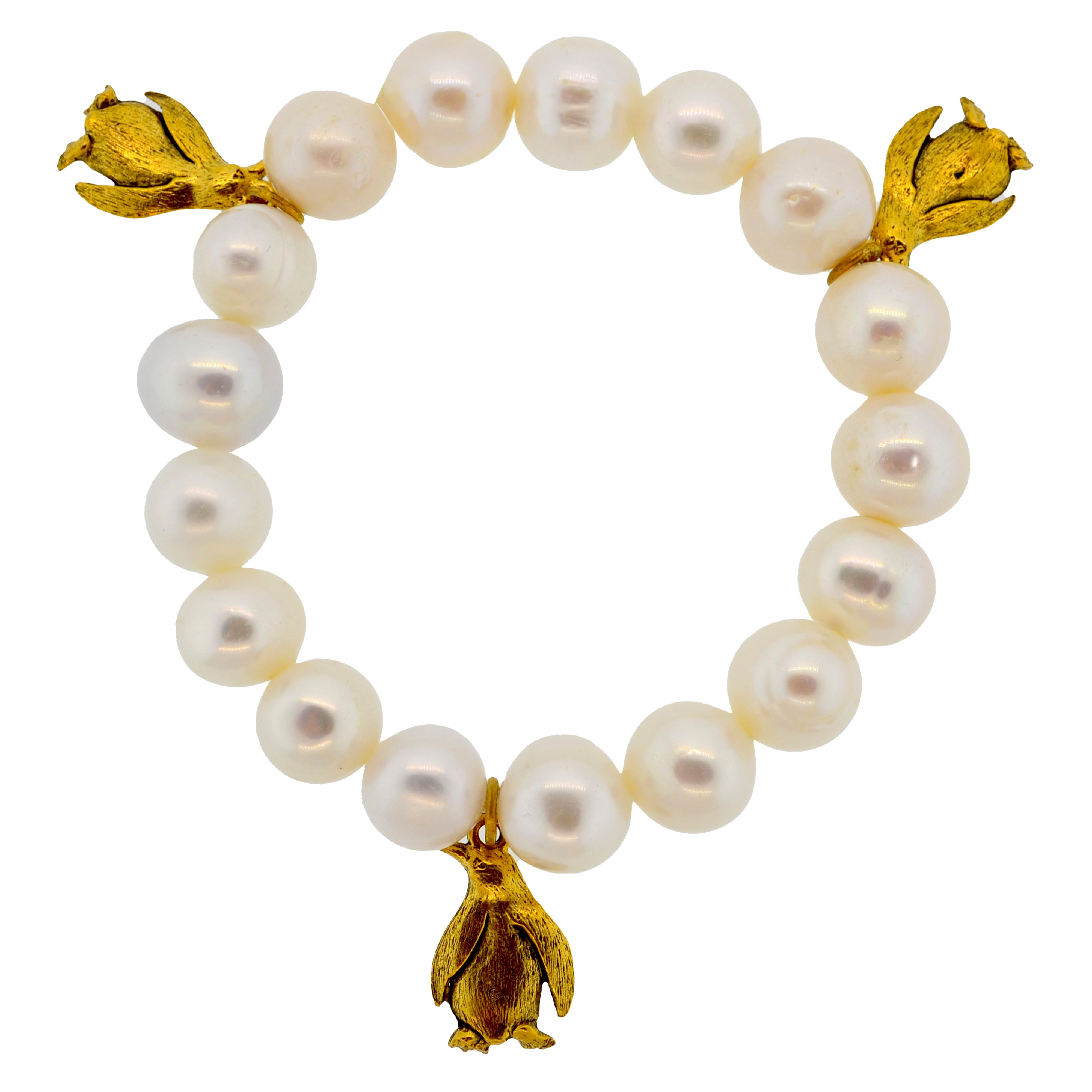 White Pearl Penguin Bracelet