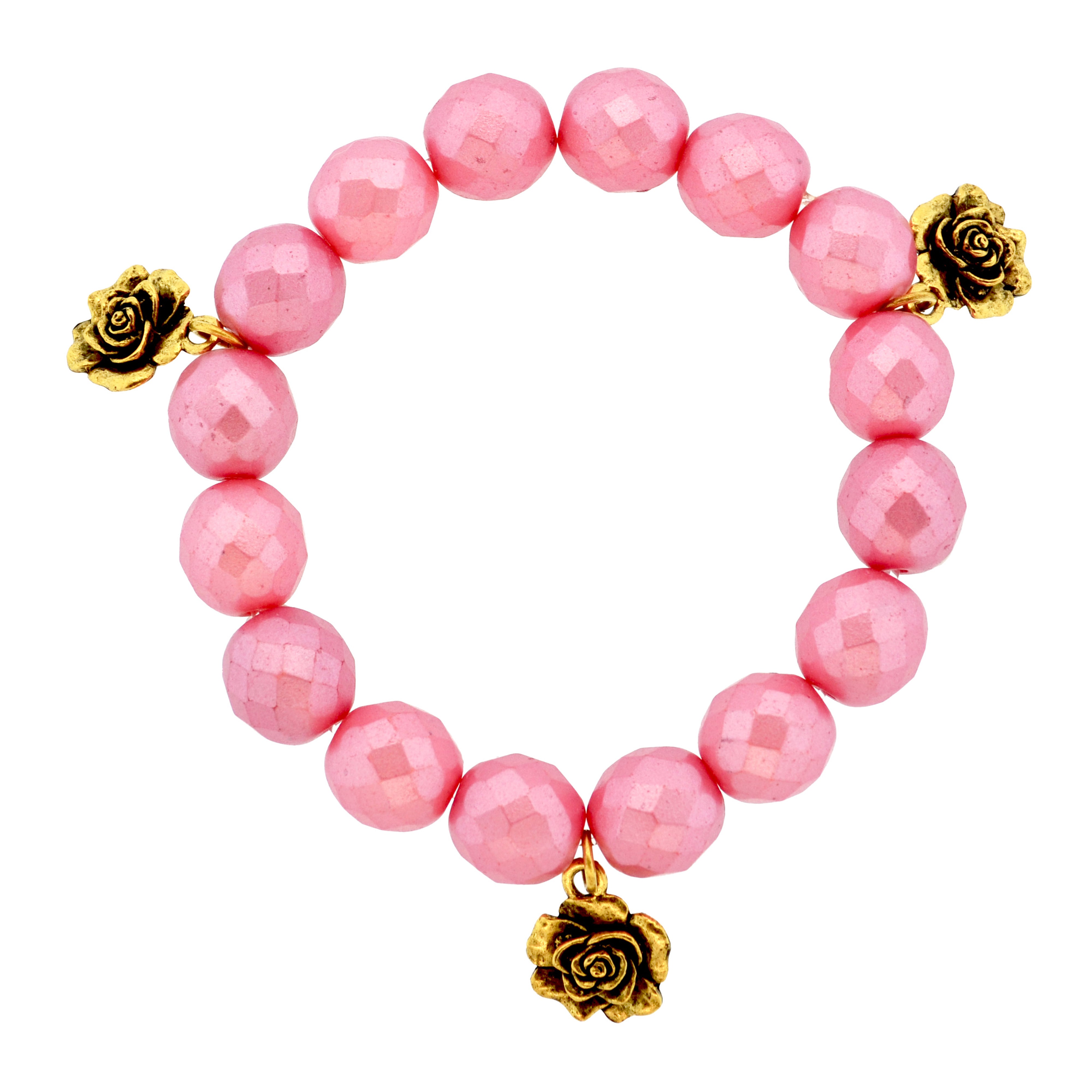 Dusty Pink Rose Botanical Bracelet