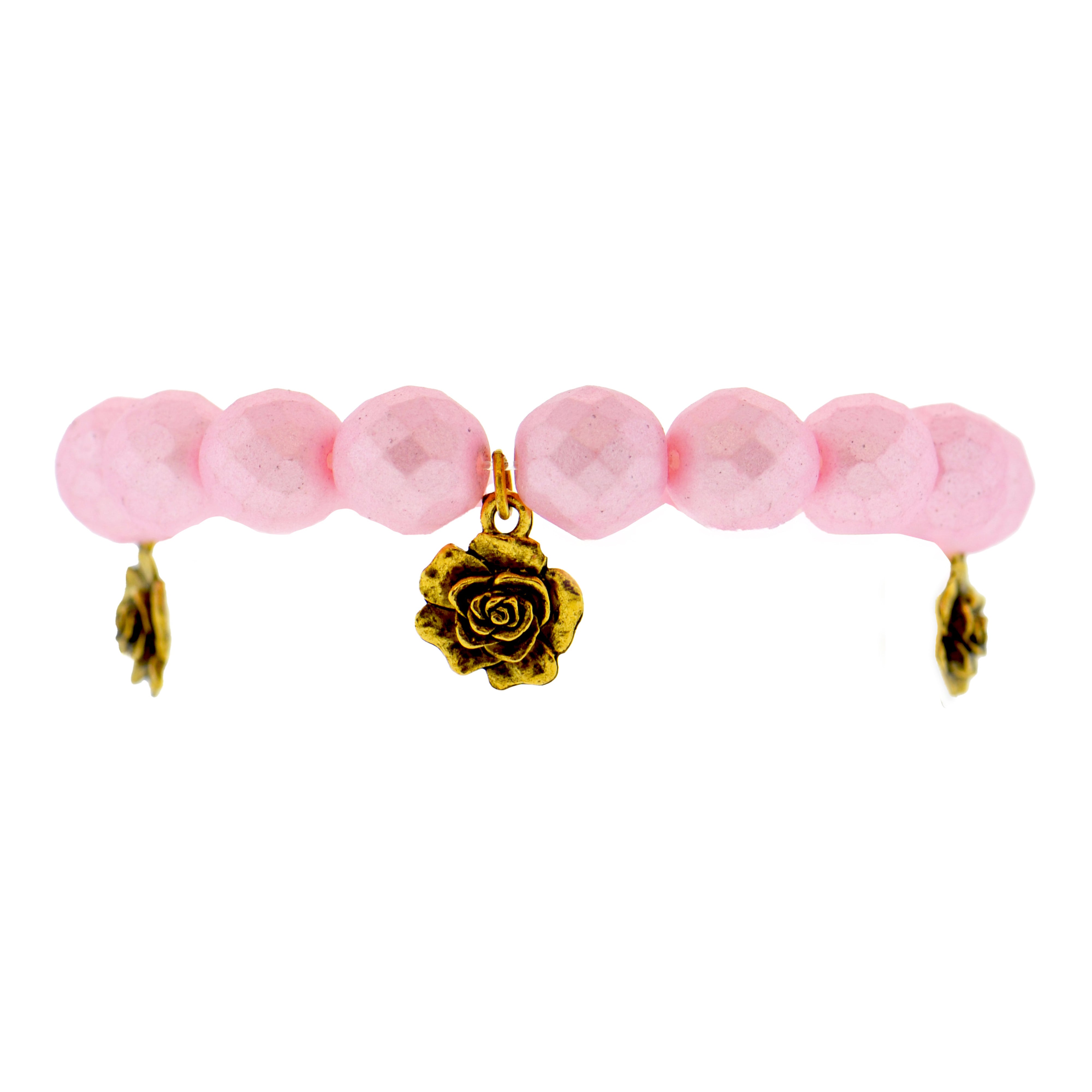 Pale Pink Rose Botanical Bracelet